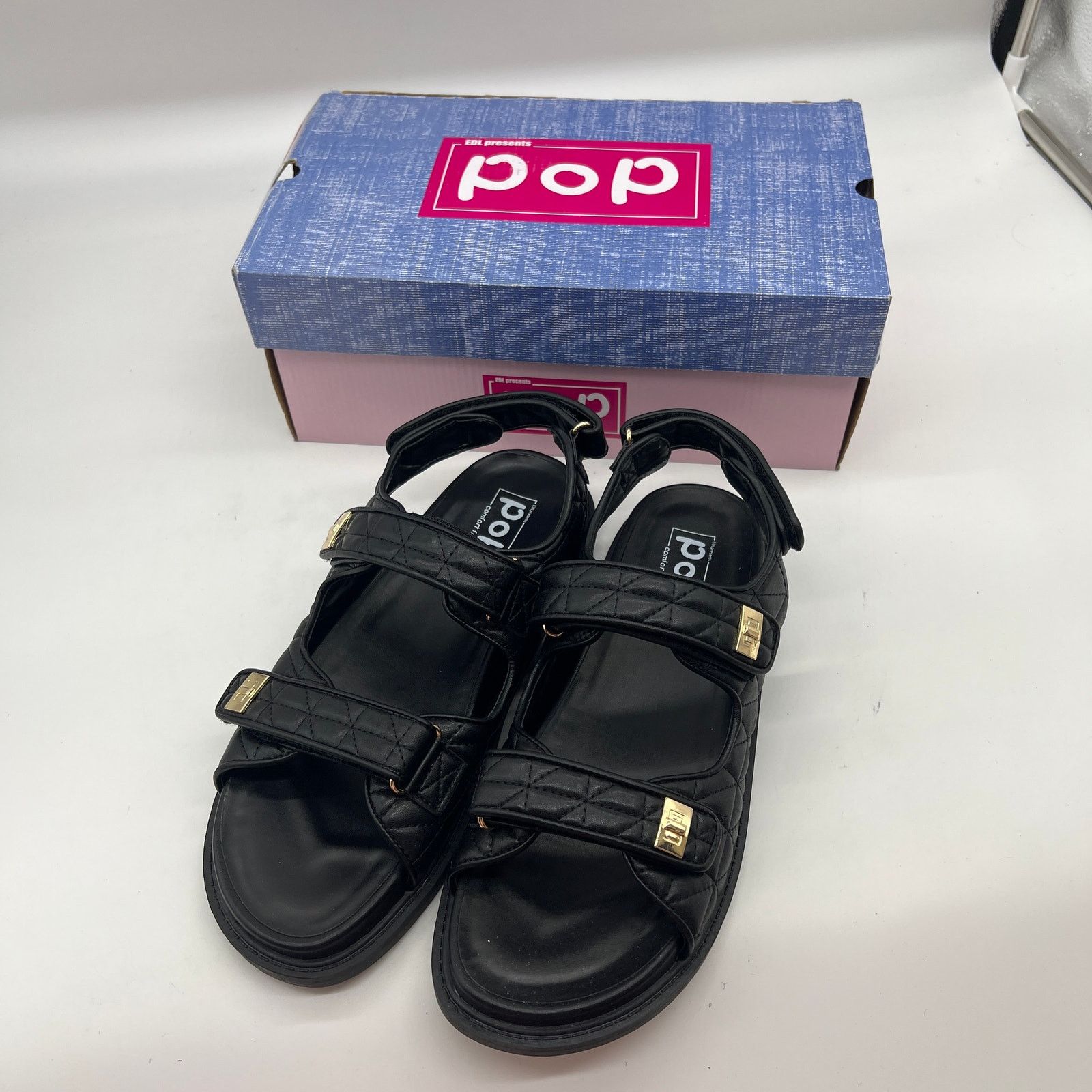 Other Pop Yield Open Toe Women's Footbed Sandals Black Size 11M Size US 11 / IT 41 - 3 Thumbnail