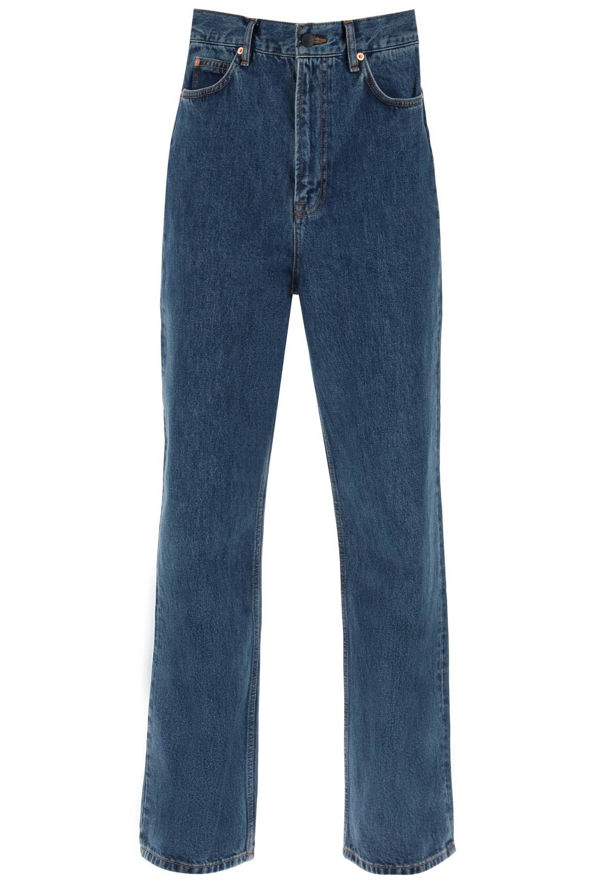 image of Wardrobe NYC Wardrobe.nyc Low-Waisted Loose Fit Jeans in Blue, Women's (Size 26)
