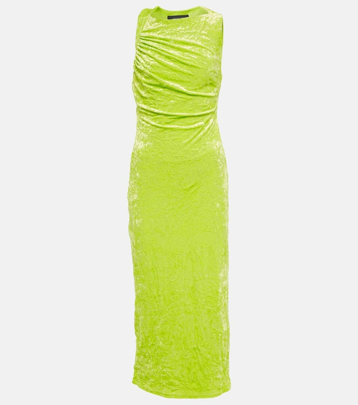 Versace o1y0226 Midi Dress in Green Size S / US 4 / IT 40 - 1 Thumbnail