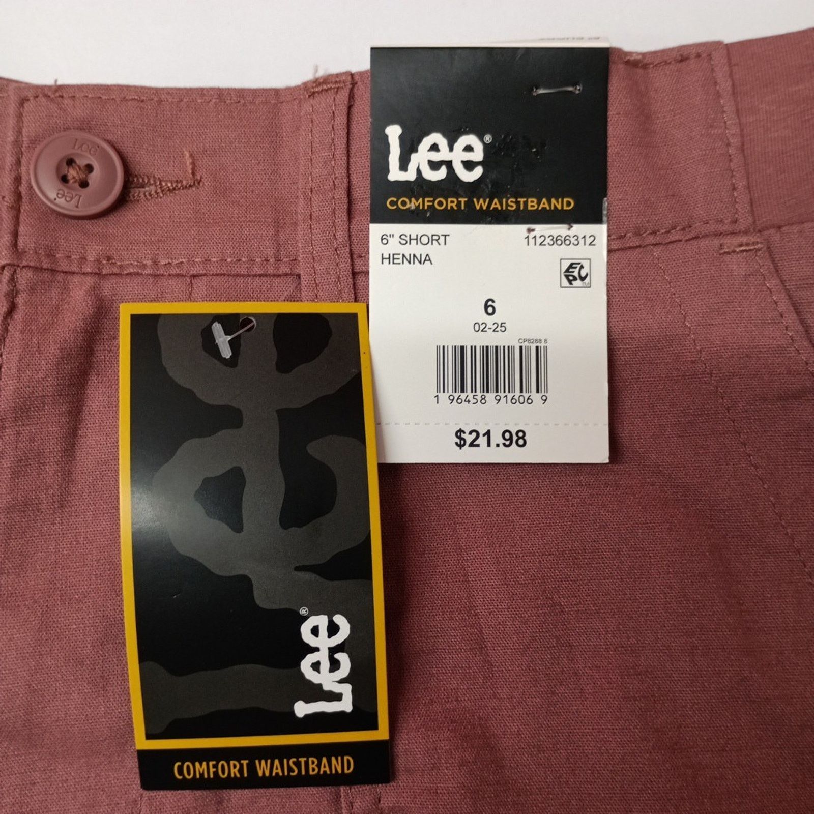 Lee Lee Bermuda Shorts Women's Size 6 Henna 6" Ins Comfort Waist Size 28" / US 6 / IT 42 - 2 Thumbnail