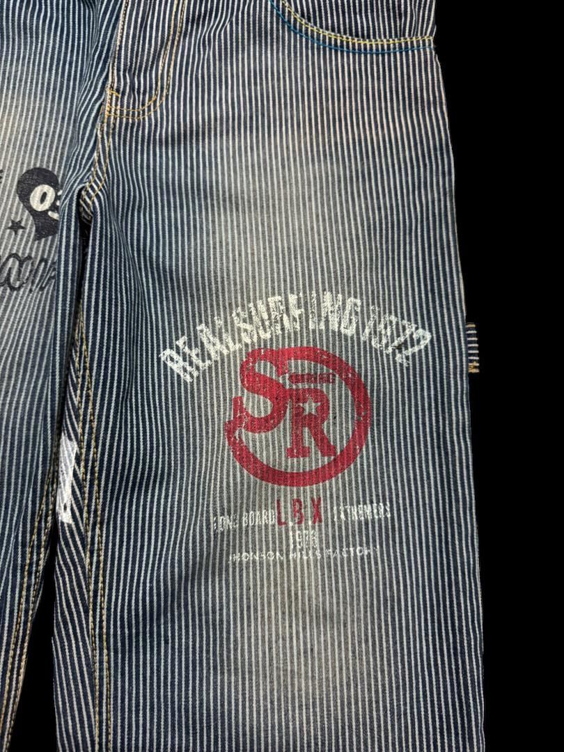 Vintage INSANE Japanese Hickory Short Mudwash Patcher Sick Style Size US 32 / EU 48 - 6 Thumbnail