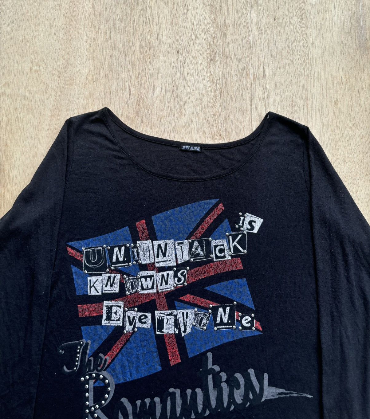 Hysteric Glamour × If Six Was Nine × Japanese Brand Y2k Livin Alone Ifsixwasnine Lgb style Longsleeve Size L / US 10 / IT 46 - 2 Thumbnail