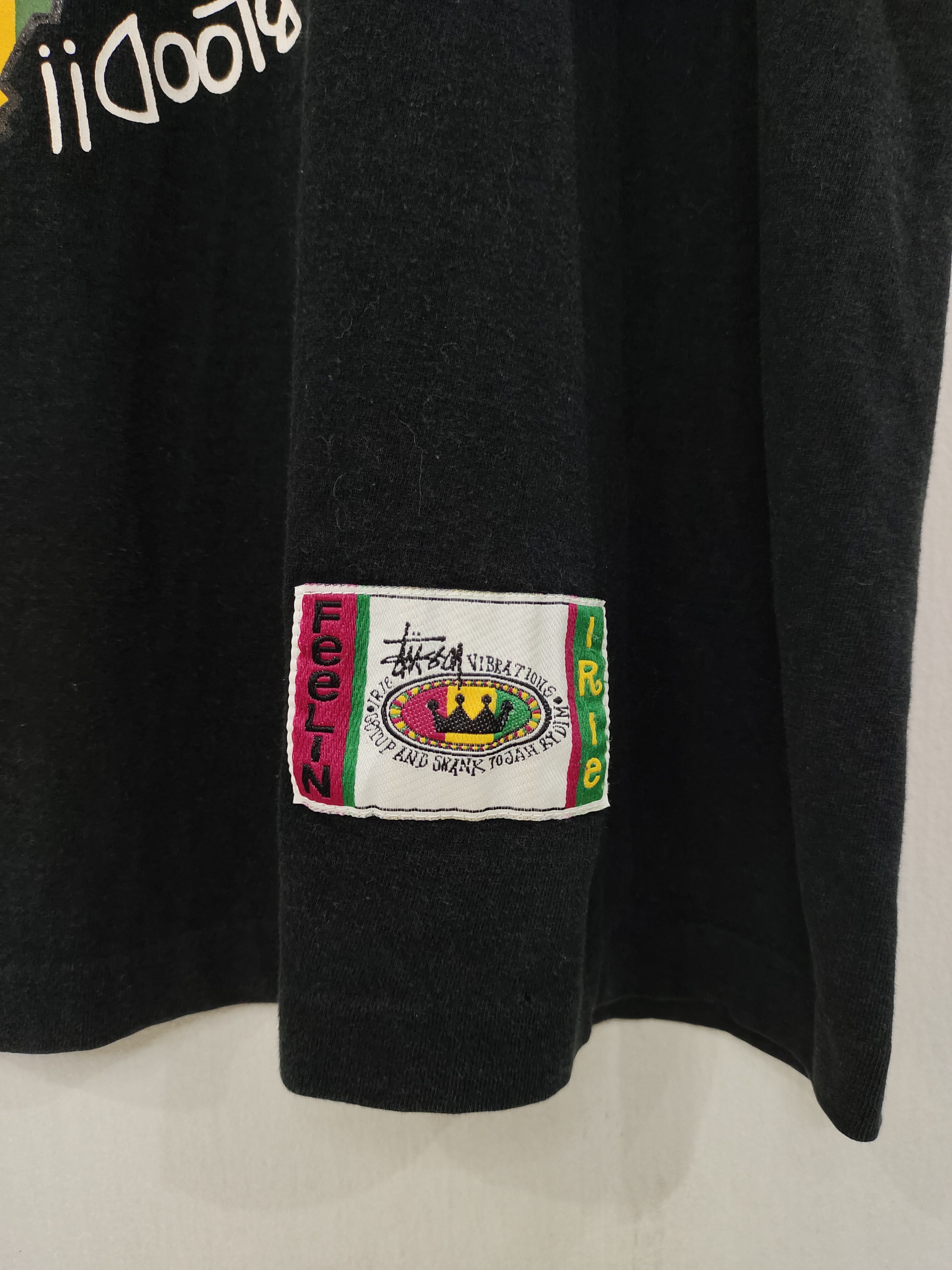 Stussy × Vintage Vintage Stussy Feelin Irie Rasta Crown Tee Size US L / EU 52-54 / 3 - 5 Thumbnail