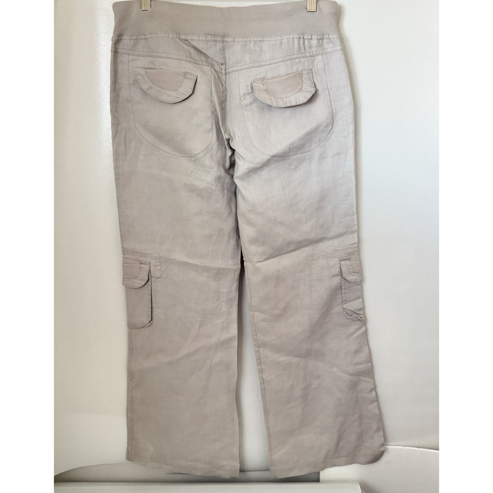 Other XCVI Linen Cargo Beachy Woven Wide Leg Lagenlook Pants Size 32" / US 10 / IT 46 - 2 Thumbnail