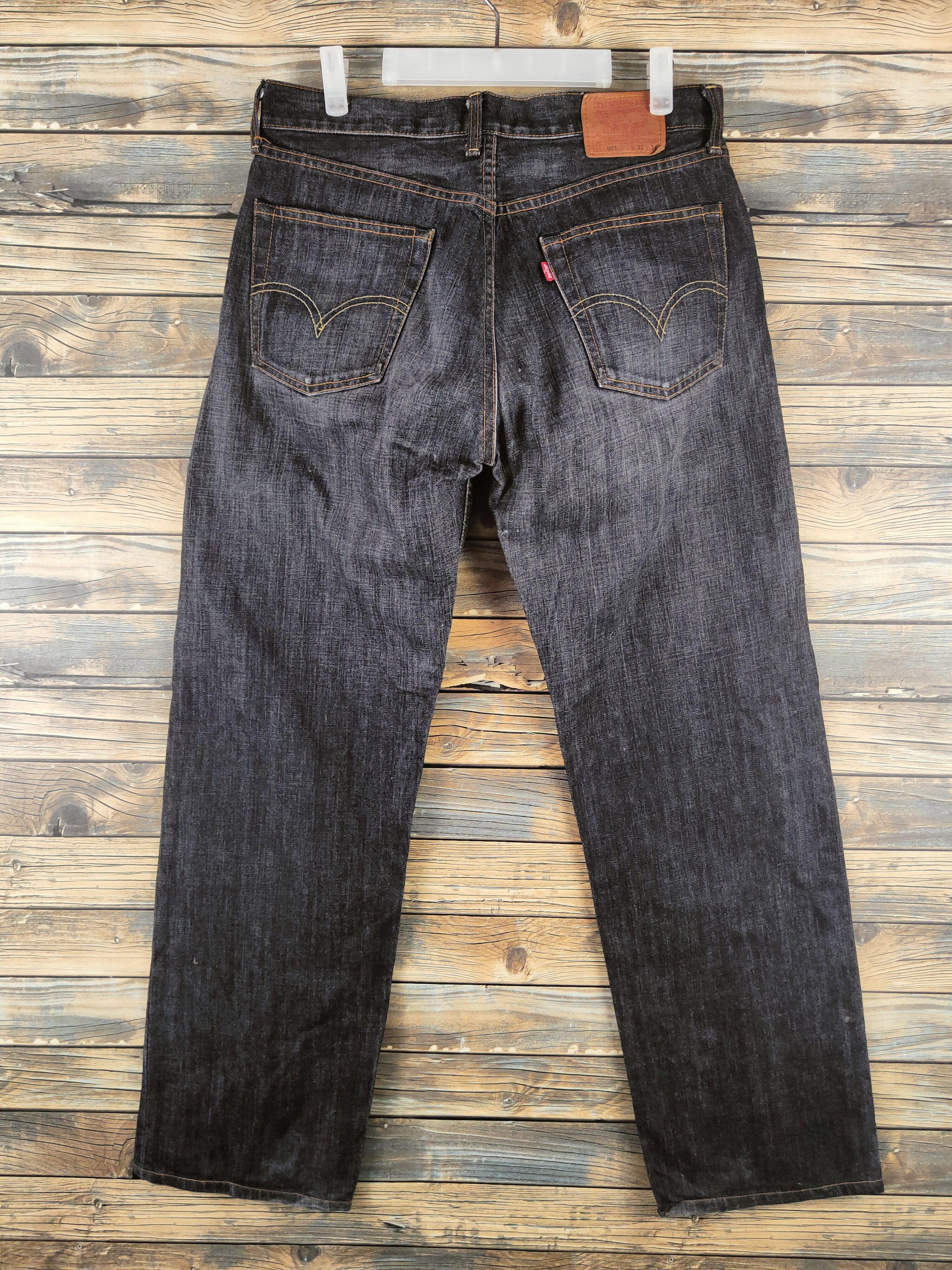 Levi's 503 Levi's Black Distressed Ripped Jeans #S2810 Size US 32 / EU 48 - 7 Thumbnail