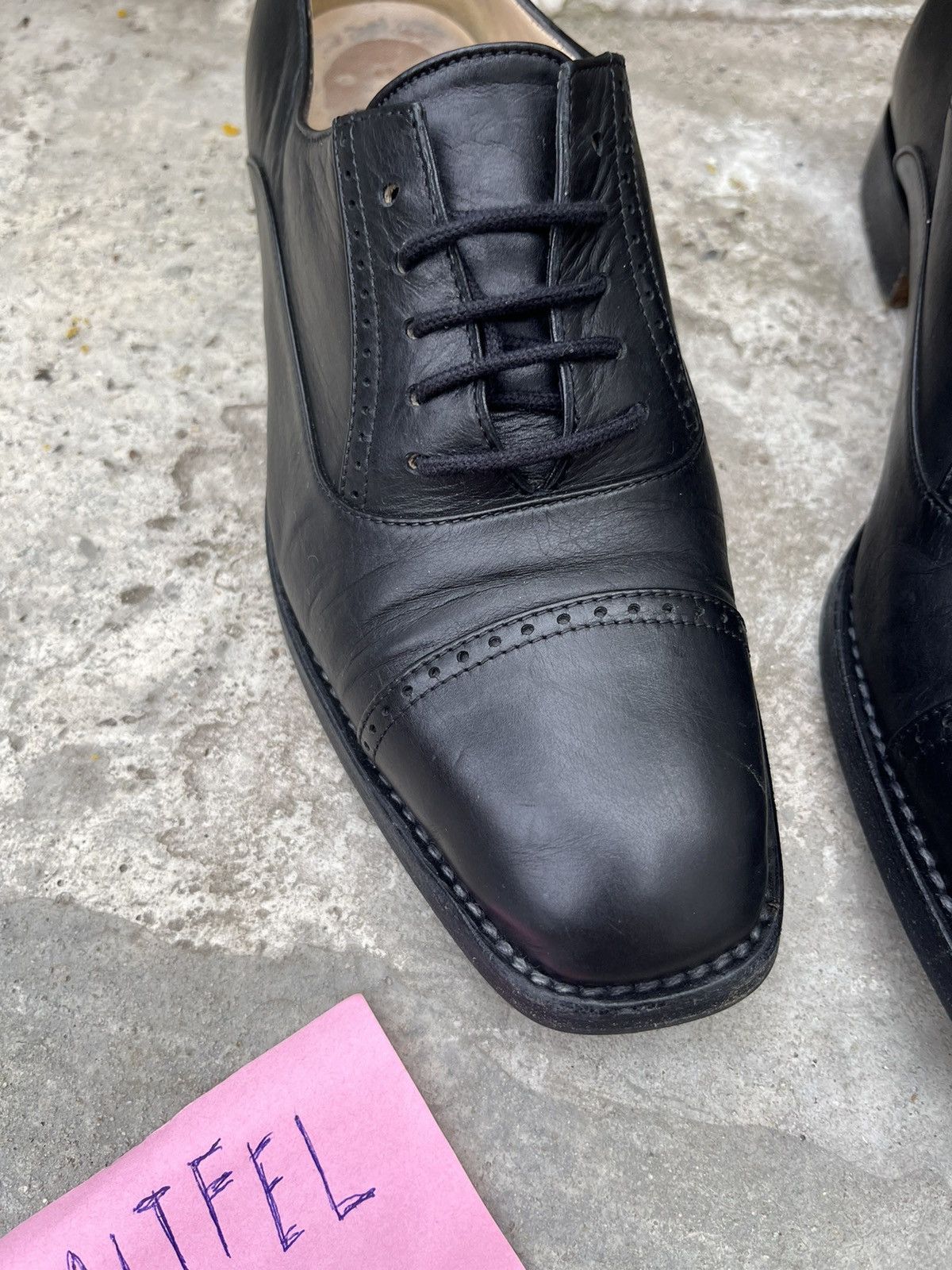 Manolo Blahnik × Vintage Manolo Blahnik handmade leather oxfords Size US 7 / IT 37 - 6 Thumbnail