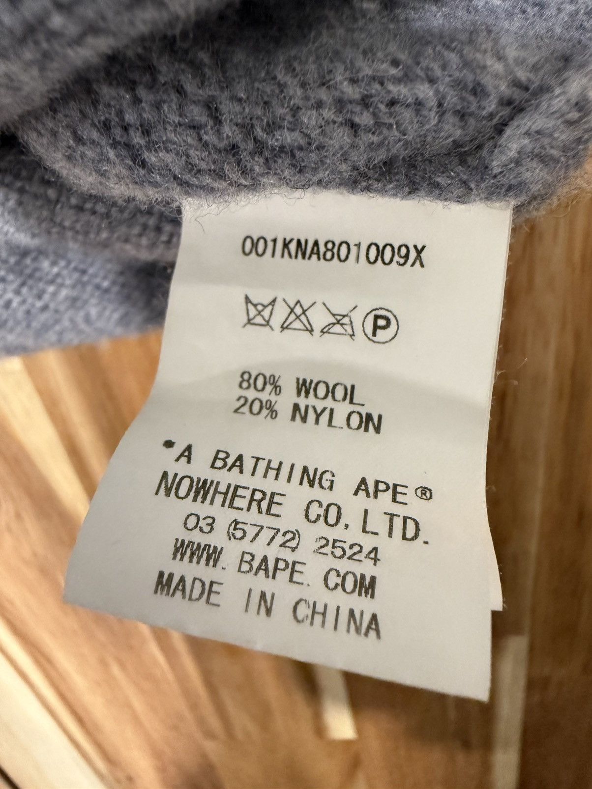 Bape Bape Shark WGM Grey/Camo Wool Knit Sweater Size US M / EU 48-50 / 2 - 5 Thumbnail