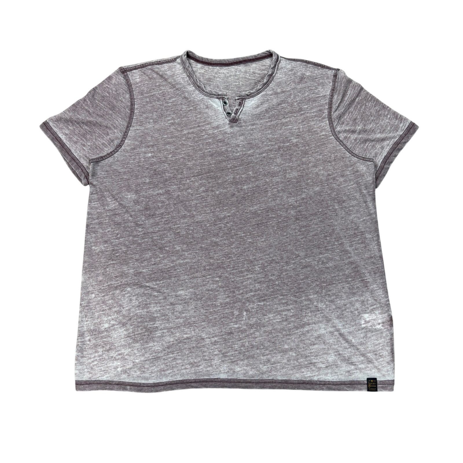 Lucky Brand Lucky Brand Venice Burnout Notch Neck Henley Shirt Men's XL Size US XL / EU 56 / 4 - 1 Thumbnail