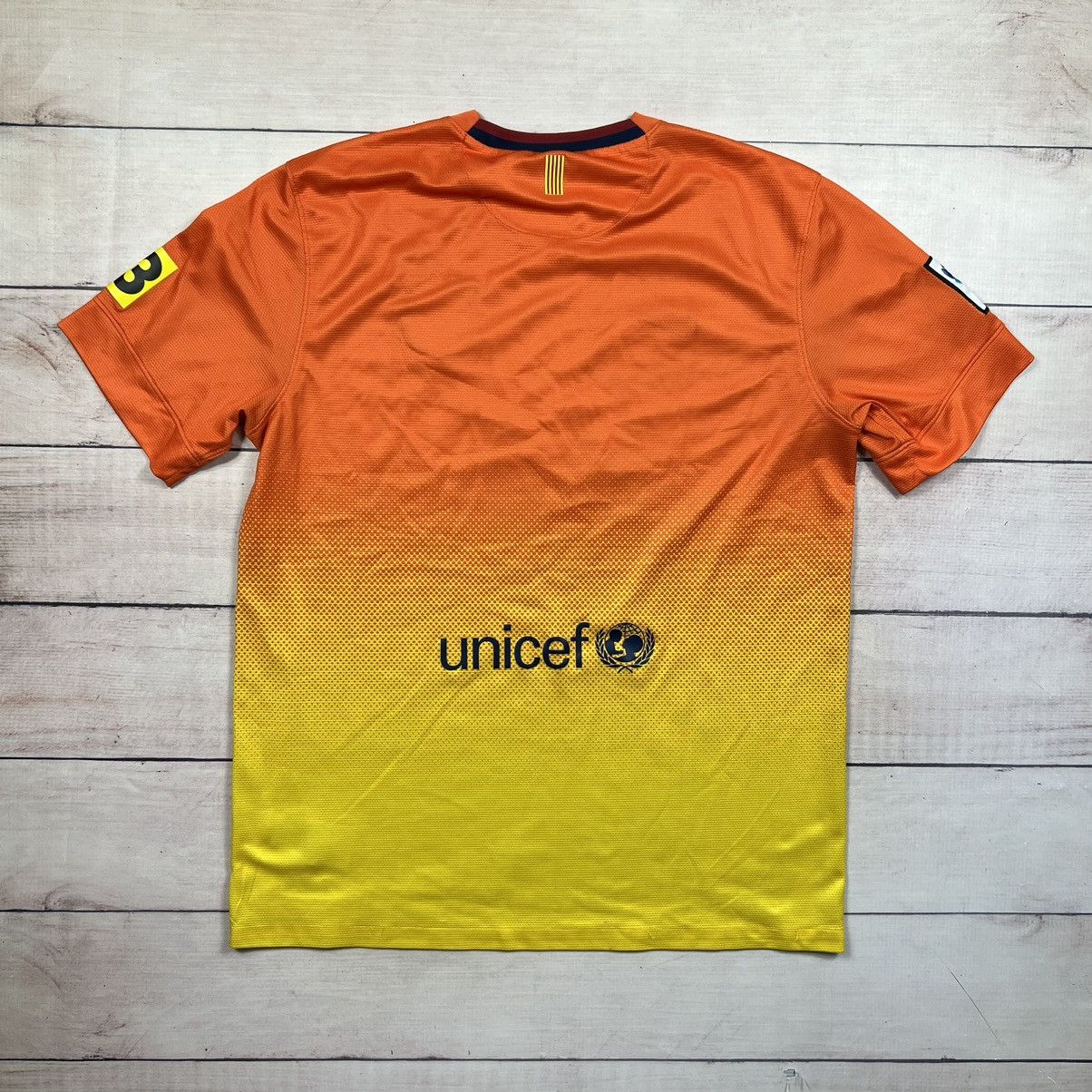 Nike Nike FC Barcelona Away Kit Tee Tshirt Jersey Yellow Orange Size US L / EU 52-54 / 3 - 7 Thumbnail