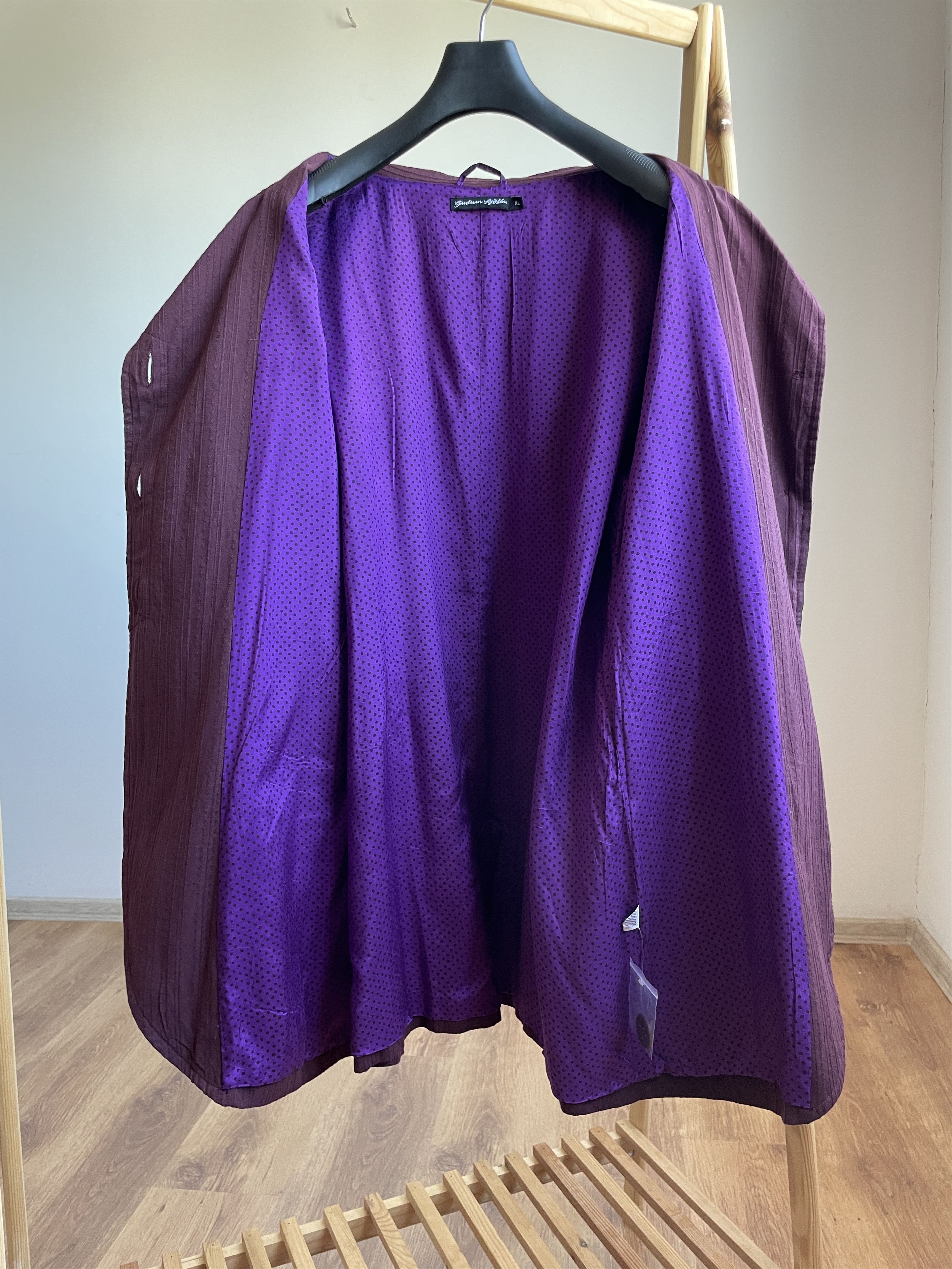 Gudrun Sjoden Gudrun Sjoden Womens Muslin Ornamental Cotton Flex Coat Size XL / US 12-14 / IT 48-50 - 3 Thumbnail