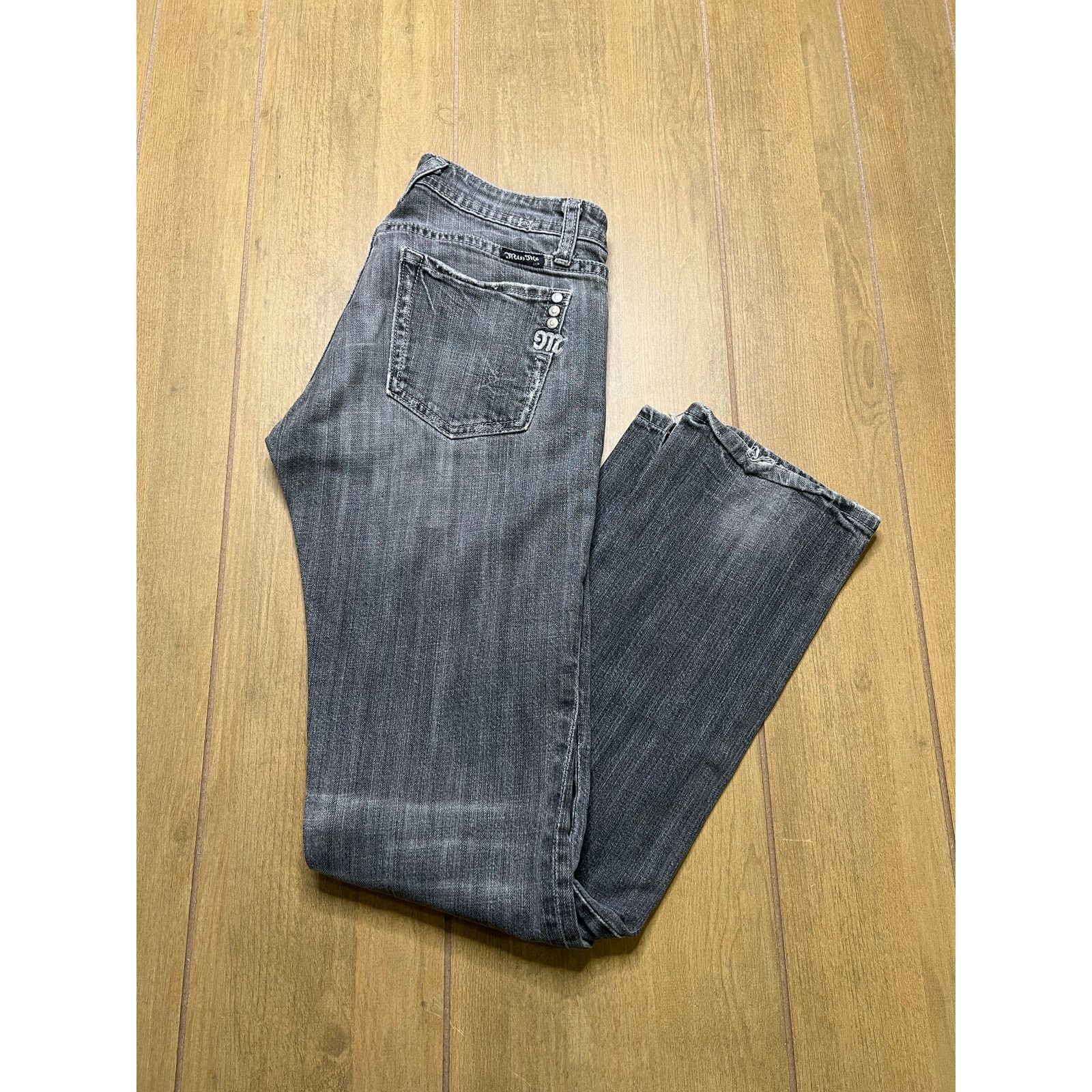 Miss Me MISS ME SKINNY GRAY JEANS RHINESTONE SZ 28 Y2K LOW RISE Size 28" / US 6 / IT 42 - 1 Thumbnail