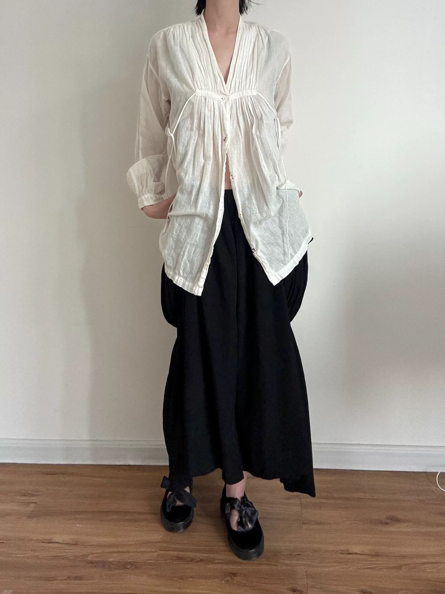 Yohji Yamamoto Limi Feu Suspender Skirt Pants Size 29" - 1 Thumbnail