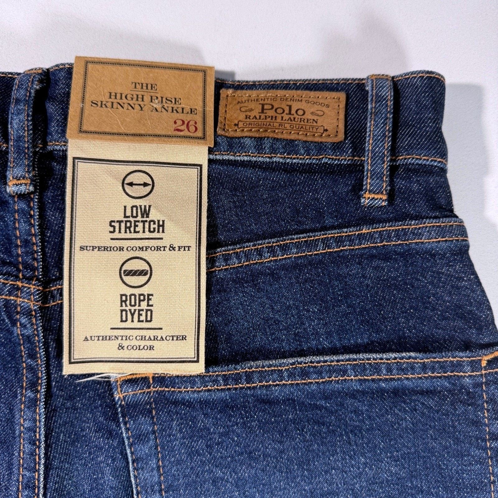 Polo Ralph Lauren Polo Ralph Lauren High Rise Skinny Jeans Dark Wash Size 26 Size 26" / US 2 / IT 38 - 9 Thumbnail