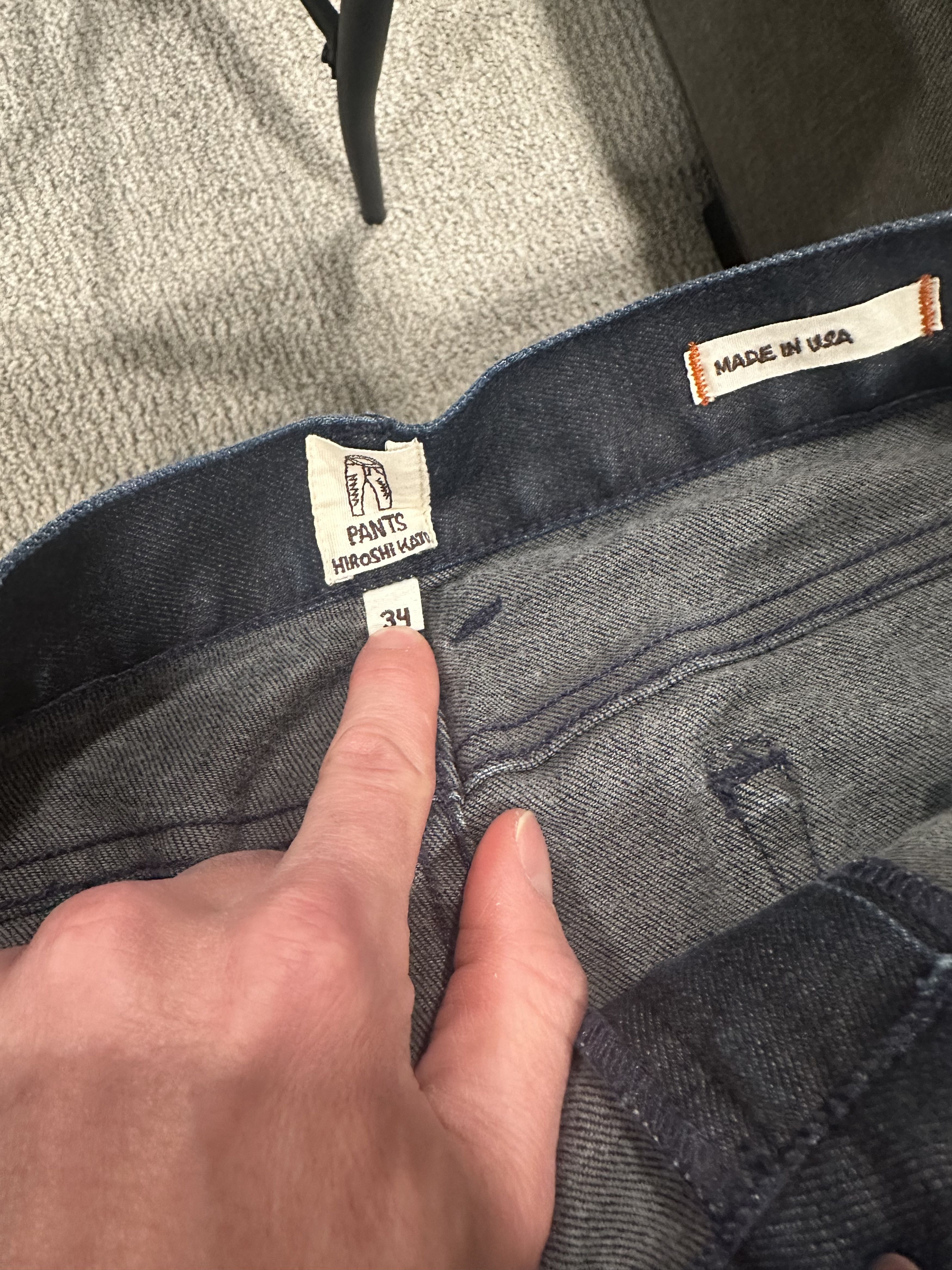 Hiroshi Kato Needle Stretch Denim- Indigo Size US 34 / EU 50 - 2 Thumbnail