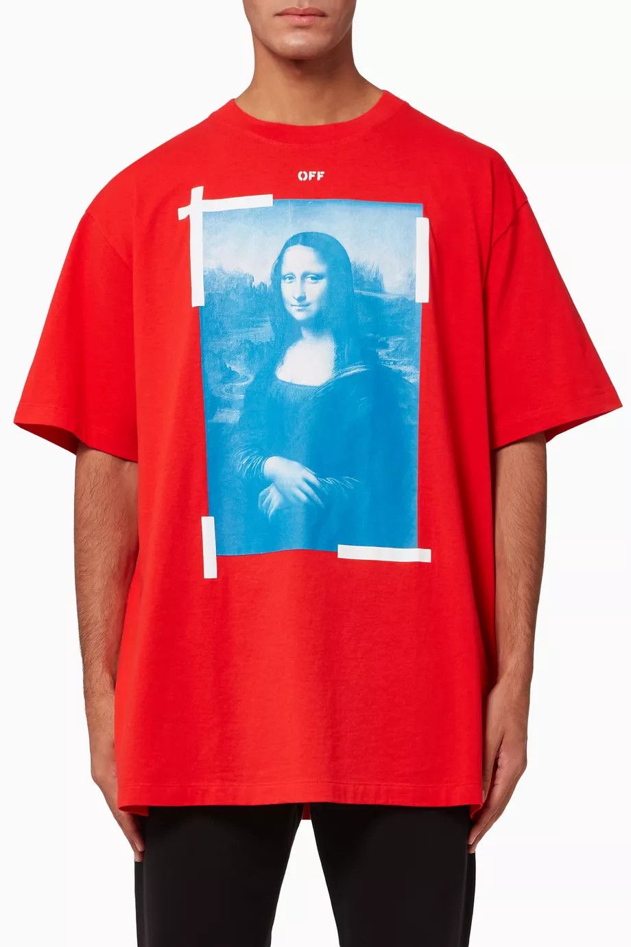 Off-White Red Mona Lisa Arrows Oversized T-Shirt Size US XXS / EU 40 - 2 Thumbnail