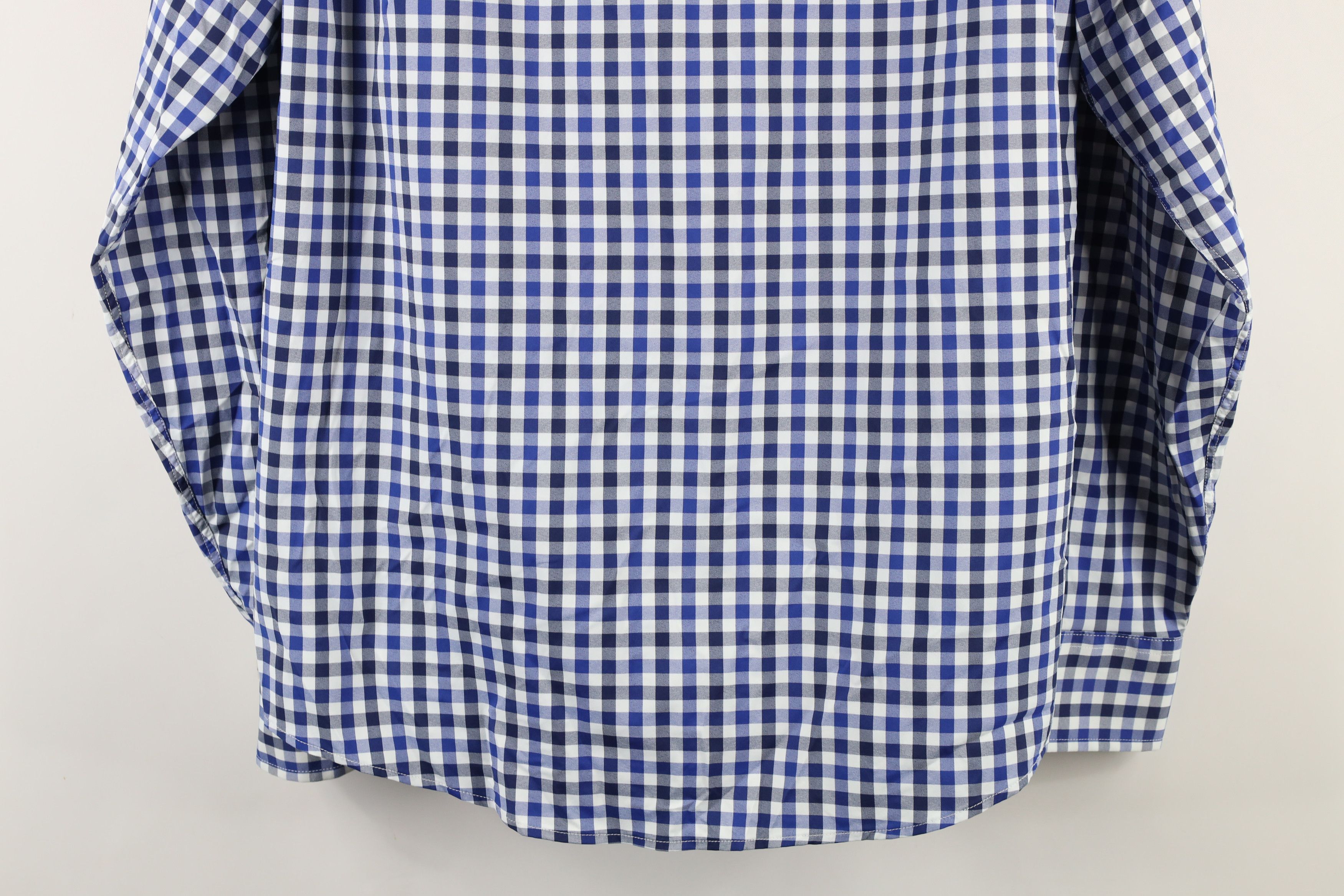 UNTUCKit × Vintage Untuckit Gingham Plaid Collared Button Down Shirt Blue Size US XL / EU 56 / 4 - 10 Thumbnail