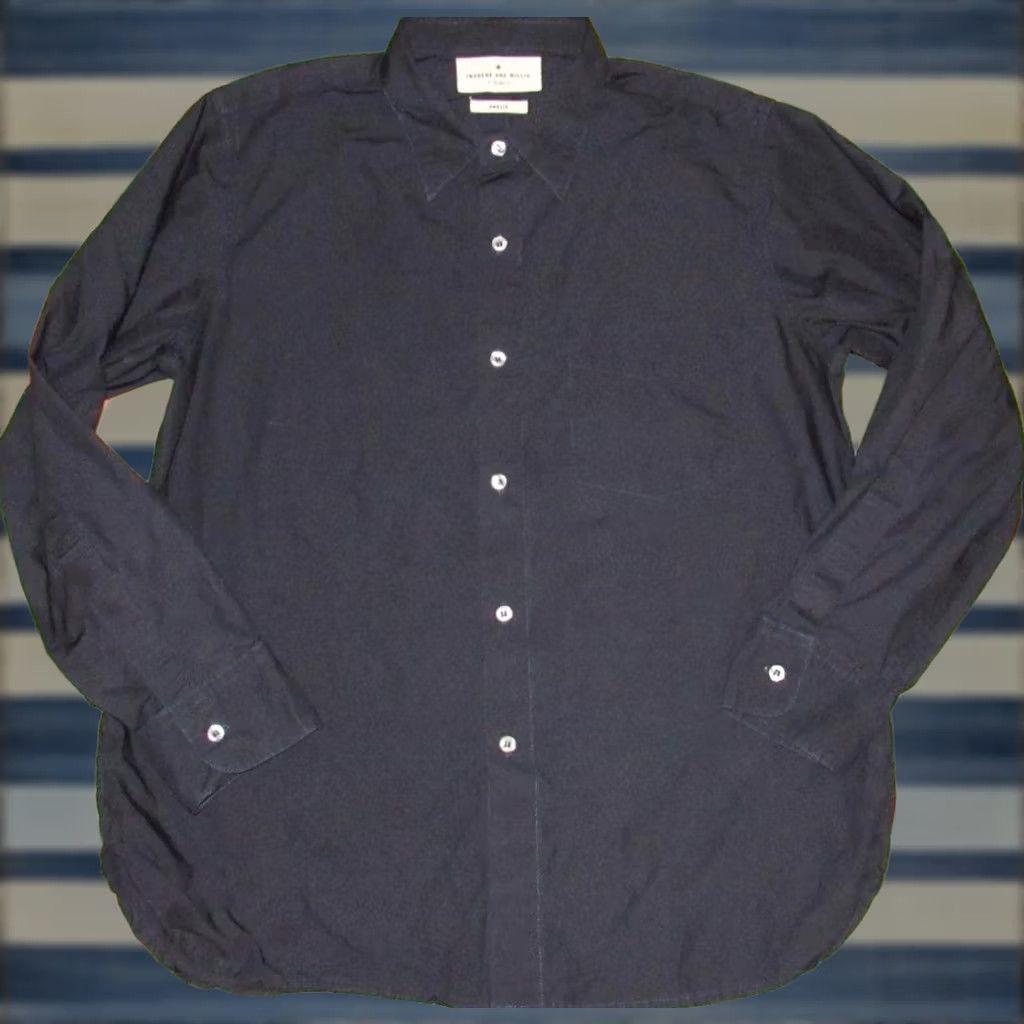 Imogene + Willie IMOGENE & WILLIE Navy Blue Amelia Long Sleeve Button Down Shirt Large Women's Large Navy Blue Amelia Shirt Button-Down XS? Size L / US 10 / IT 46 - 1 Thumbnail