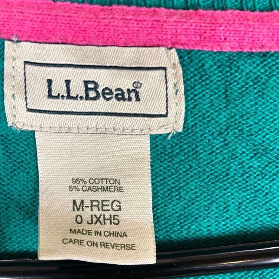 Vintage LL Bean Cardigan Sweat er Women Open Button Front Pockets Cashmere Blend M Teal Knit V-Neck Casual Workwear 90s? Size M / US 6-8 / IT 42-44 - 6 Thumbnail
