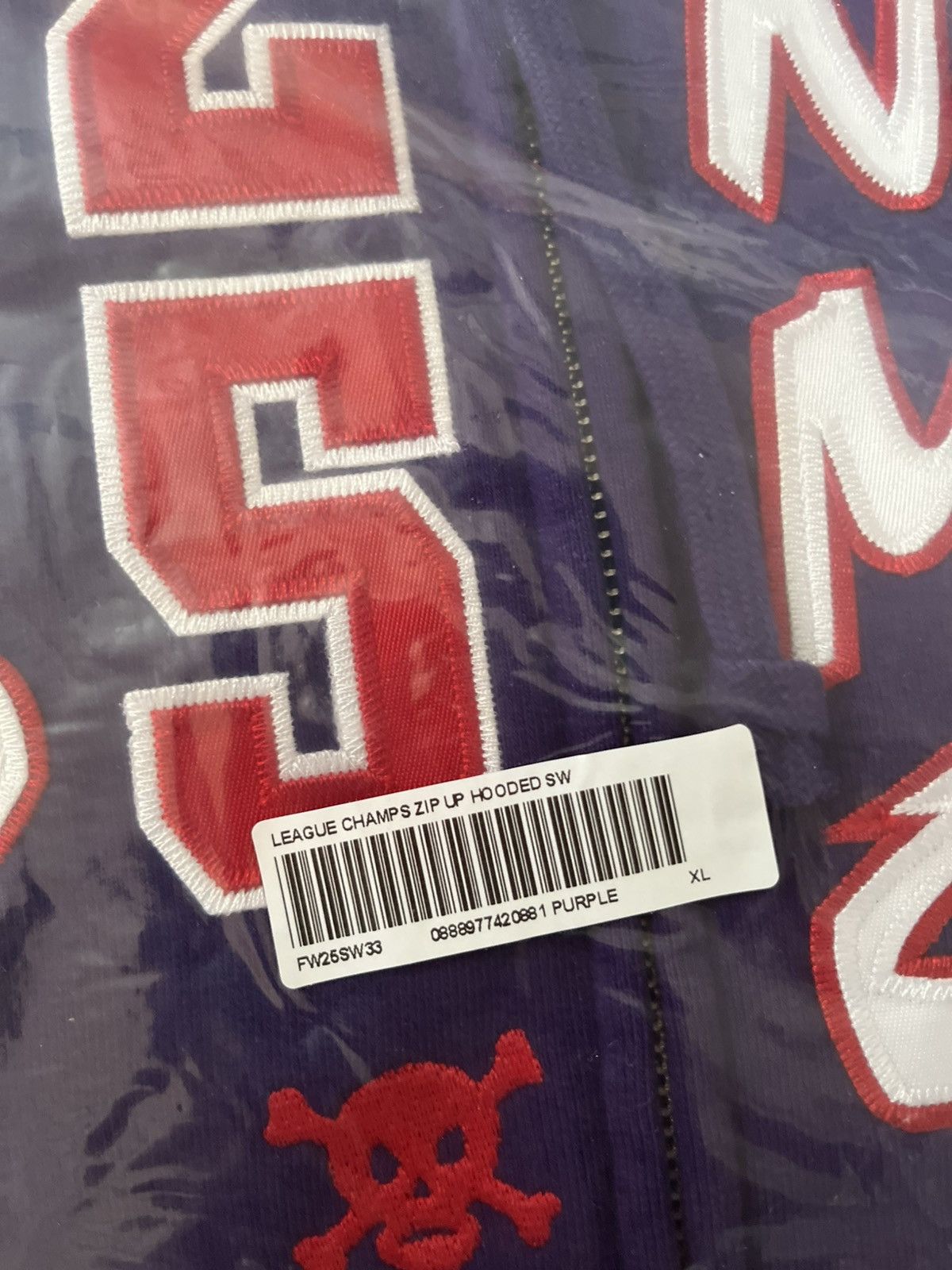 Supreme Supreme League Champs Zip Up Hooded Sweatshirt Size US XL / EU 56 / 4 - 9 Thumbnail