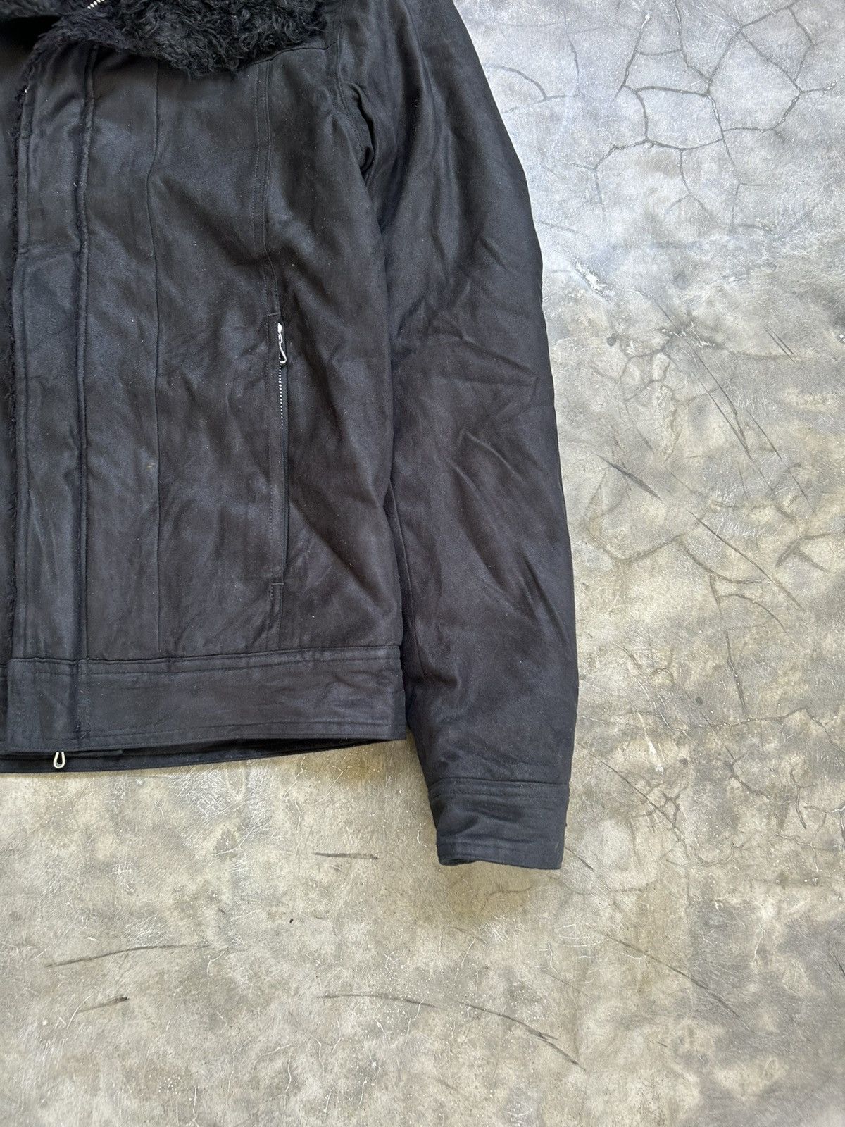 Japanese Brand 2000s Paranoid Black Fur Collar Jacket Size US S / EU 44-46 / 1 - 2 Thumbnail