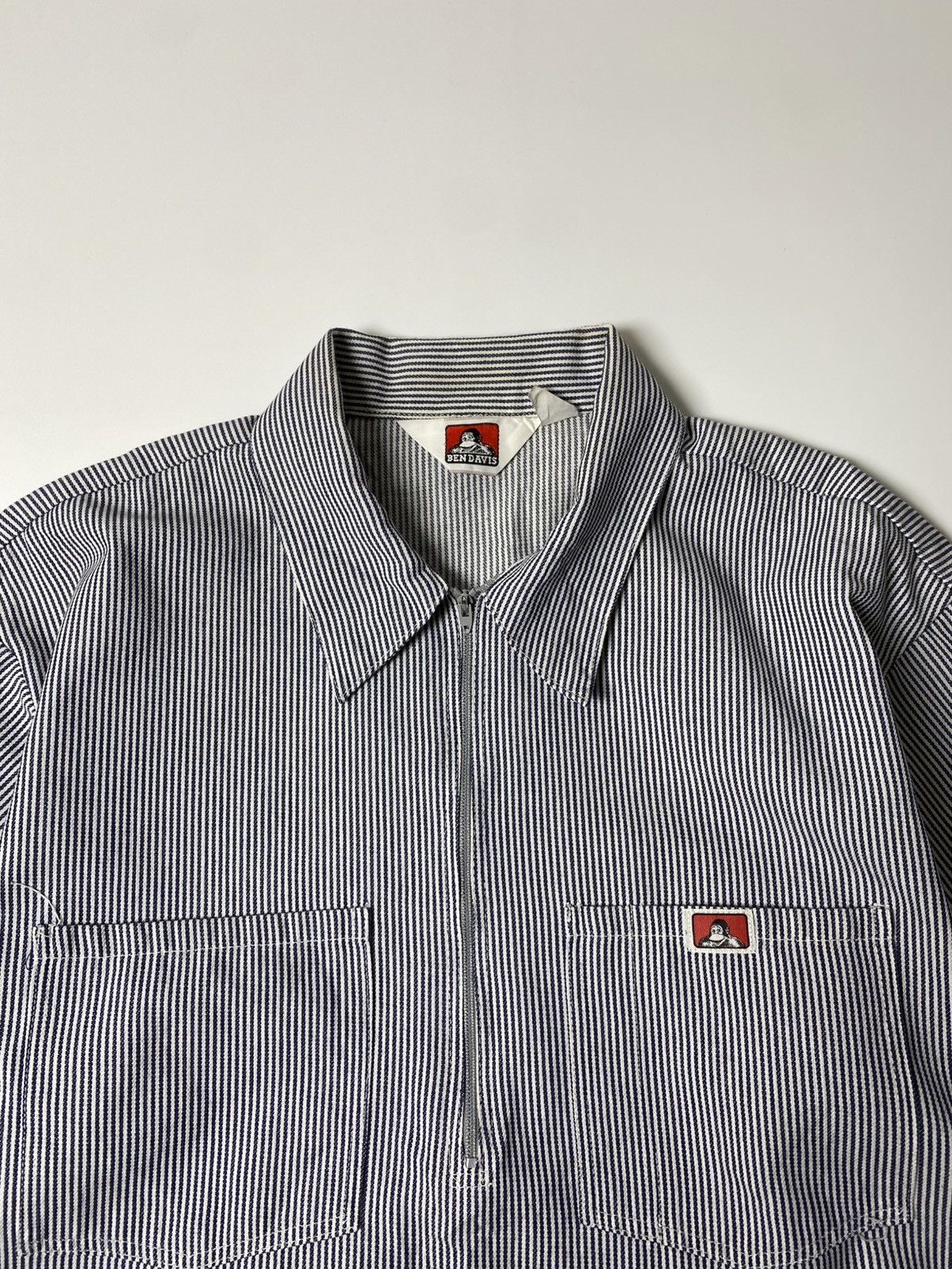 Ben Davis TRUE VINTAGE BEN DAVIS HALF ZIP HICKORY STRIPE WORK SHIRT Size US L / EU 52-54 / 3 - 4 Thumbnail