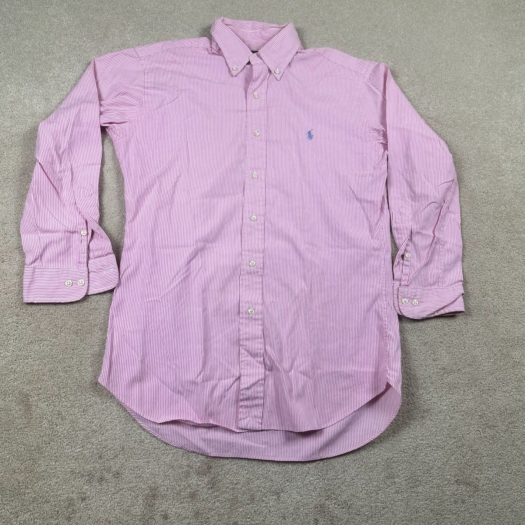 Charles Tyrwhitt Ralph Lauren Dress Shirt Mens 15.5 32 Pink Striped Size 40R - 2 Thumbnail