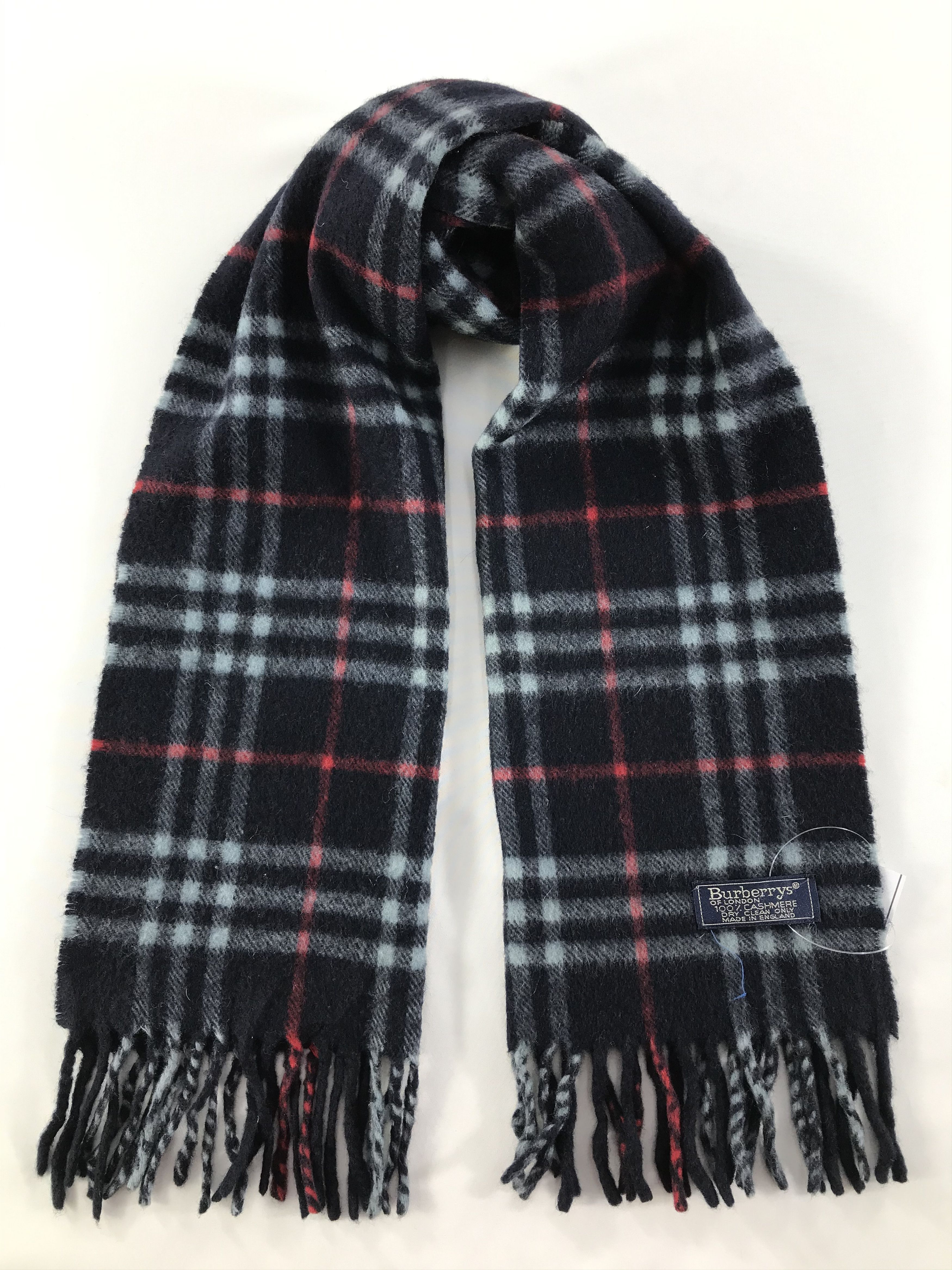 Burberry × Vintage Burberry Scarf / Muffler / Neckwear - WW2545 Size ONE SIZE - 1 Thumbnail
