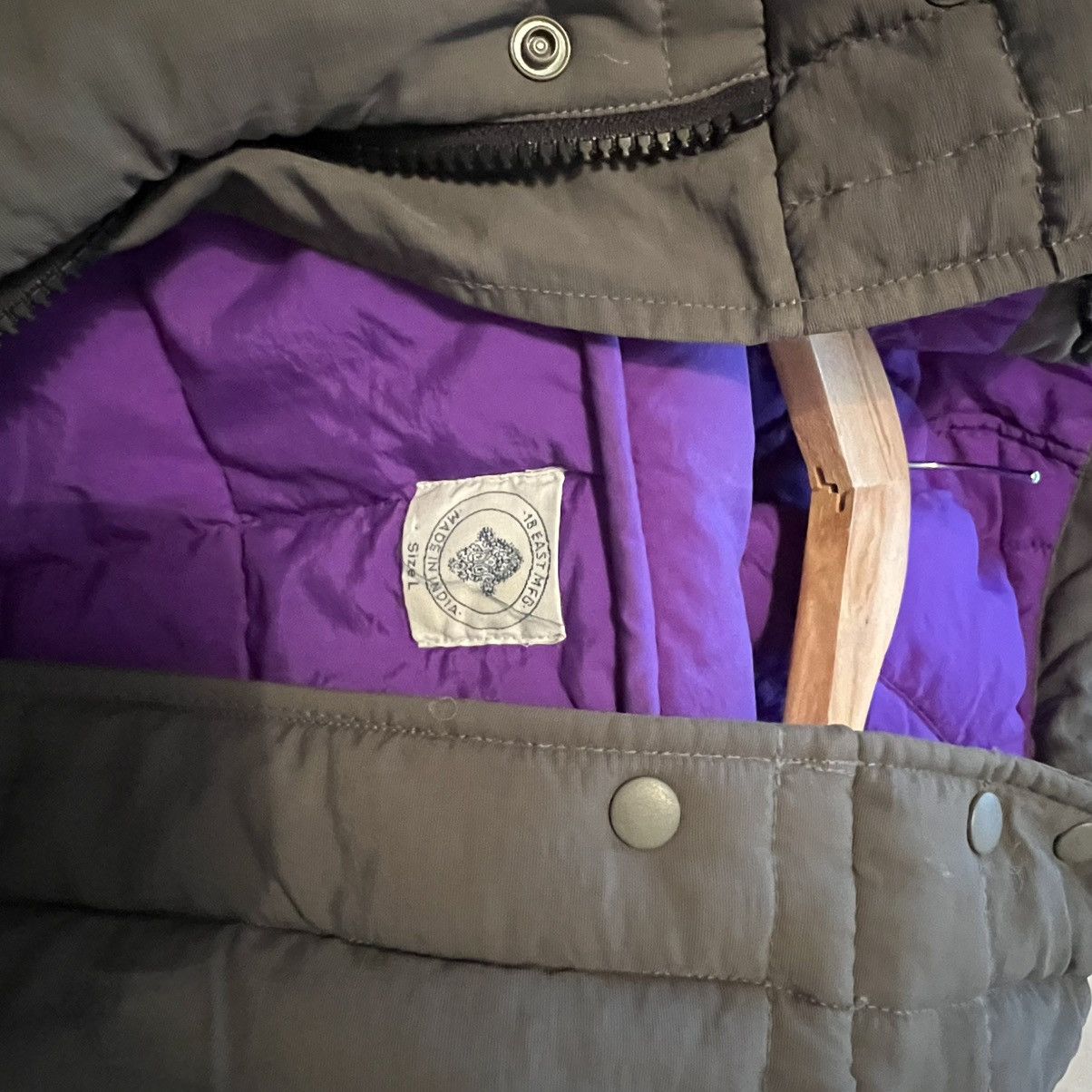 18 East 18 East Essex Padded Parka - L - Grey / Purple Size US L / EU 52-54 / 3 - 4 Thumbnail