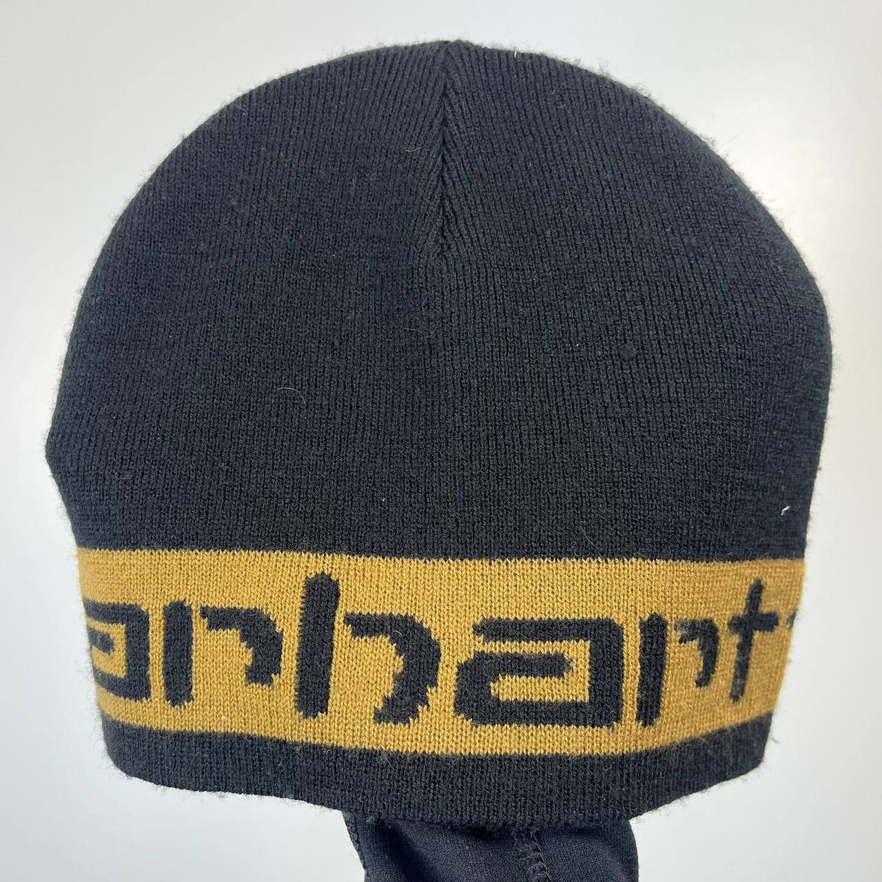 Carhartt Carhartt Logo Knit Beanie Hat Black Brown Acrylic One Size Size ONE SIZE - 1 Thumbnail