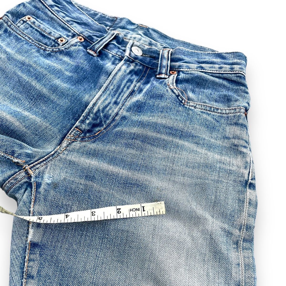 Blue Blue Japan 🇯🇵 VINTAGE BLUE BLUE JAPAN DISTRESSED DENIM PANTS Size 27" / US 4 / IT 40 - 10 Thumbnail