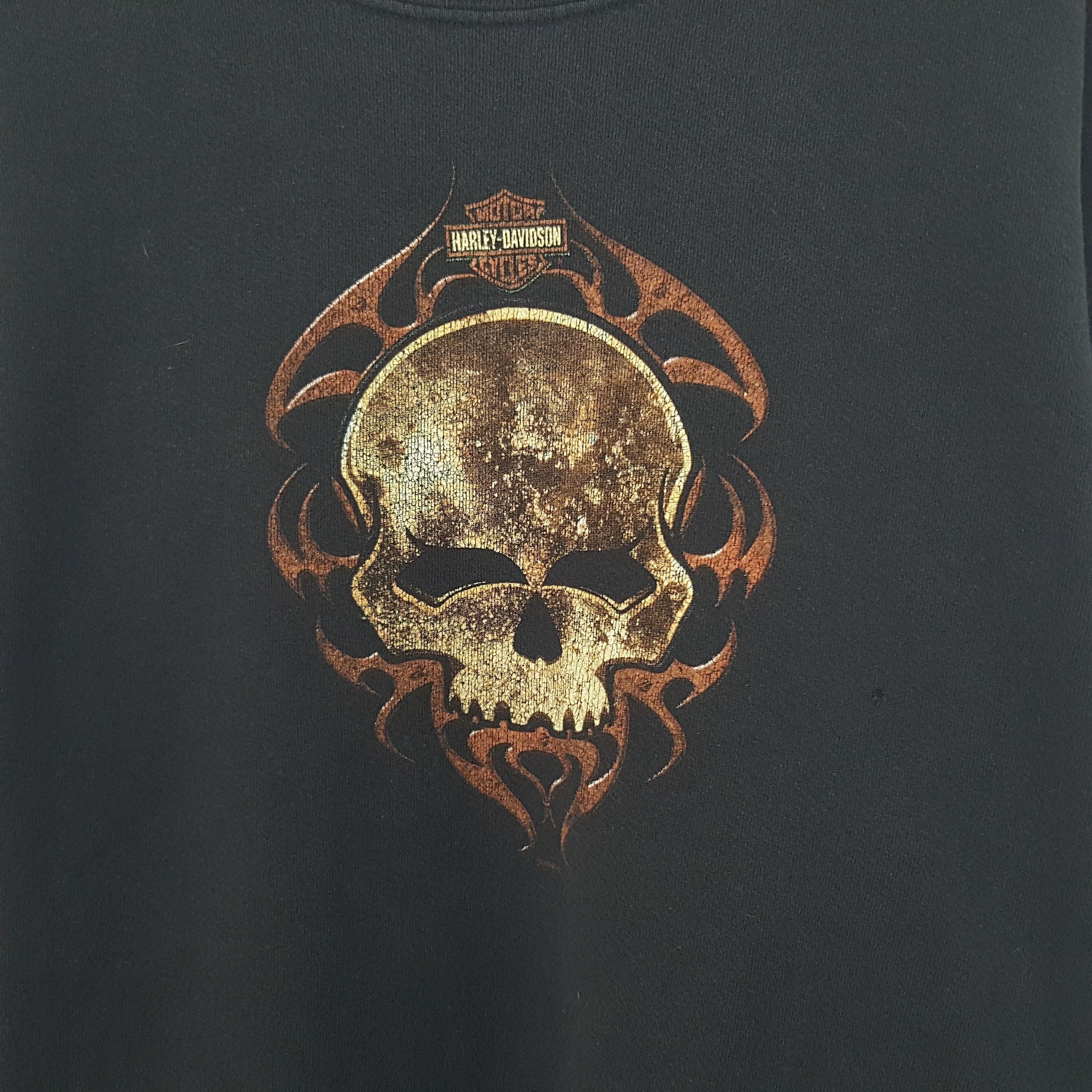 Harley Davidson × Vintage Vintage Ithaca Harley Davidson Sweatshirt Size US XL / EU 56 / 4 - 4 Thumbnail