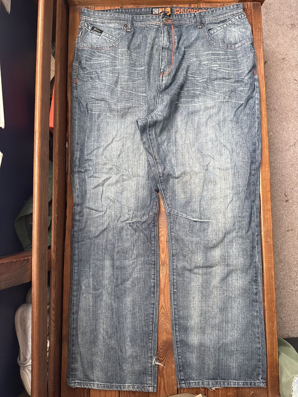 Akademiks × Vintage Vintage Y2K Akademiks Baggy Blue Denim Jeans Size US 42 / EU 58 - 2 Thumbnail