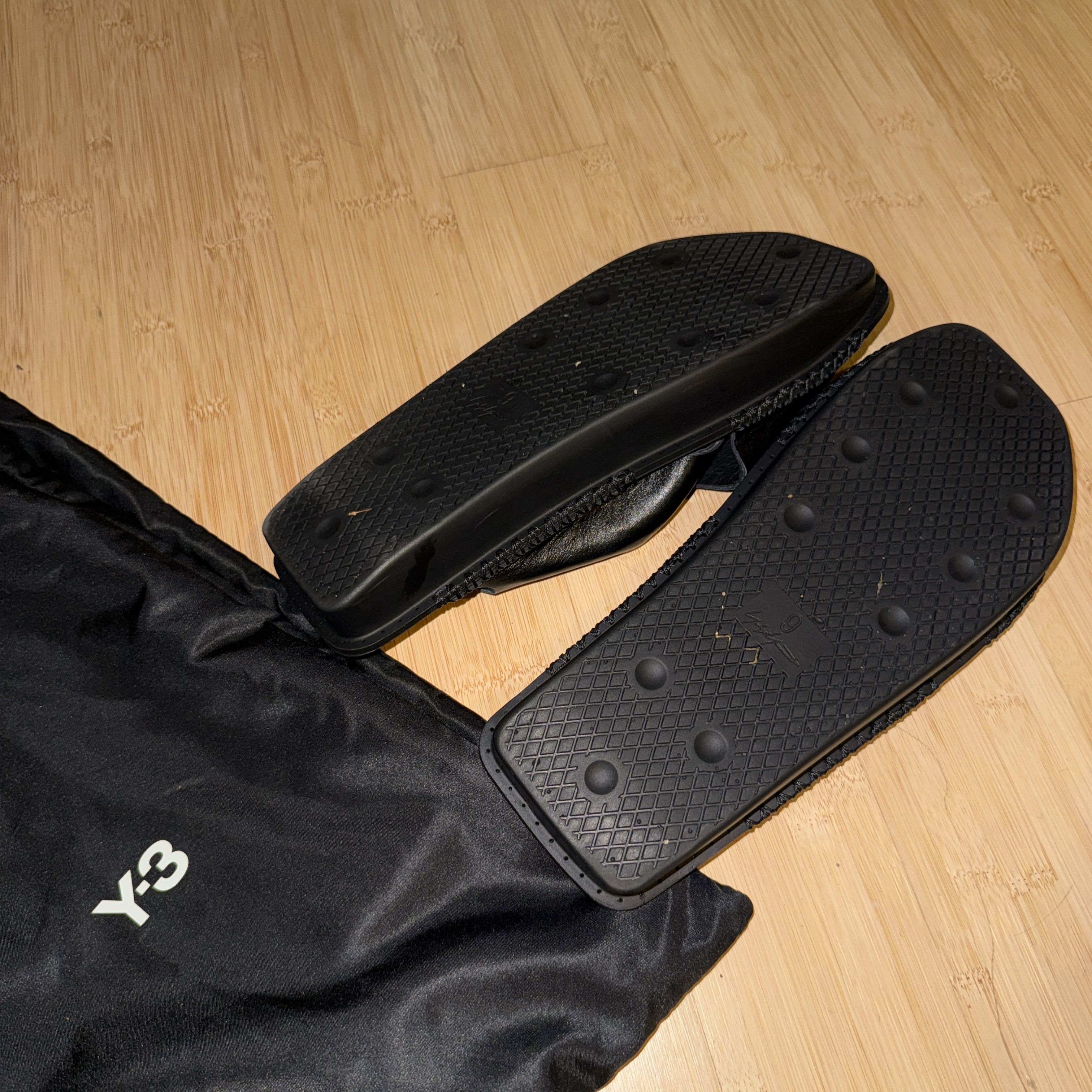 Y-3 Yohji Yamamoto Y-3 Black Leather Sandals Size US 9 / EU 42 - 3 Thumbnail