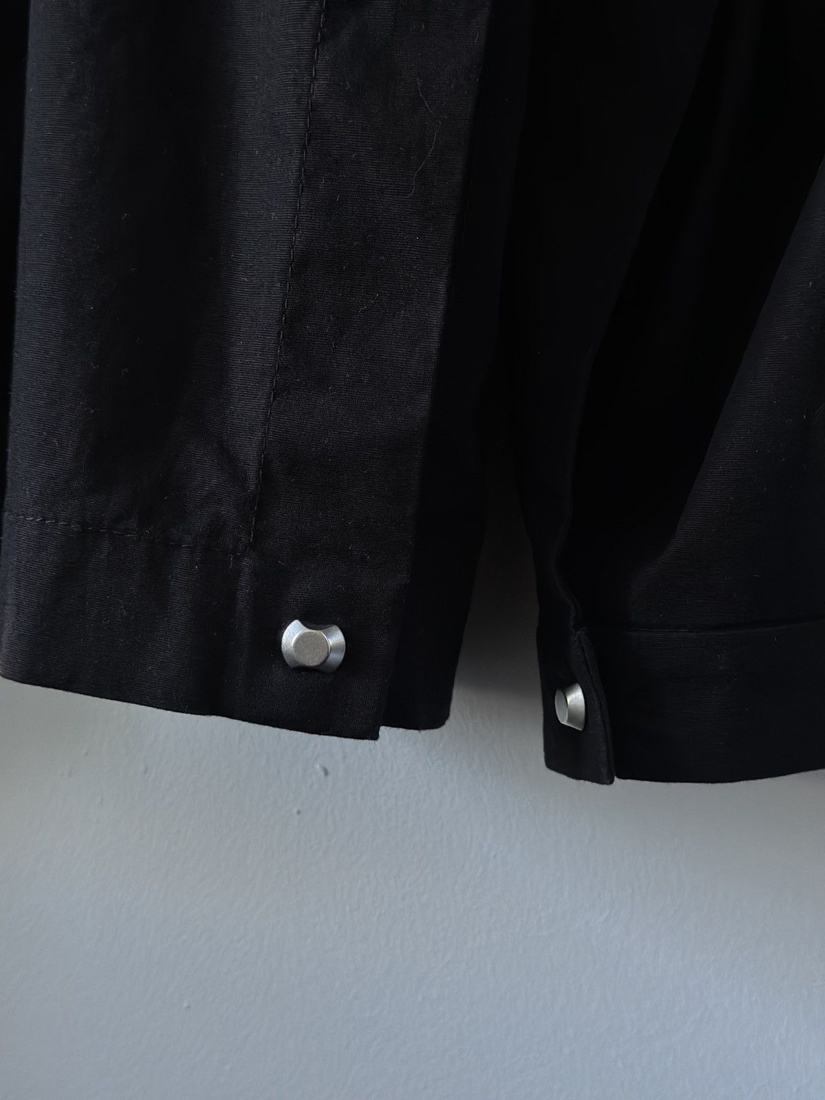 Other Black cotton shirt with chrome metal buttons Size 42R - 8 Thumbnail