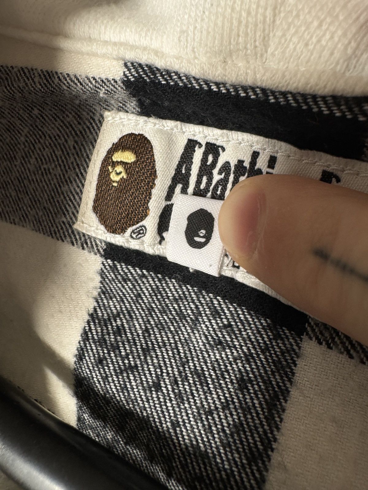 Bape Bape A Bathing Ape Plaid Shirt Hoodie Size US S / EU 44-46 / 1 - 8 Thumbnail
