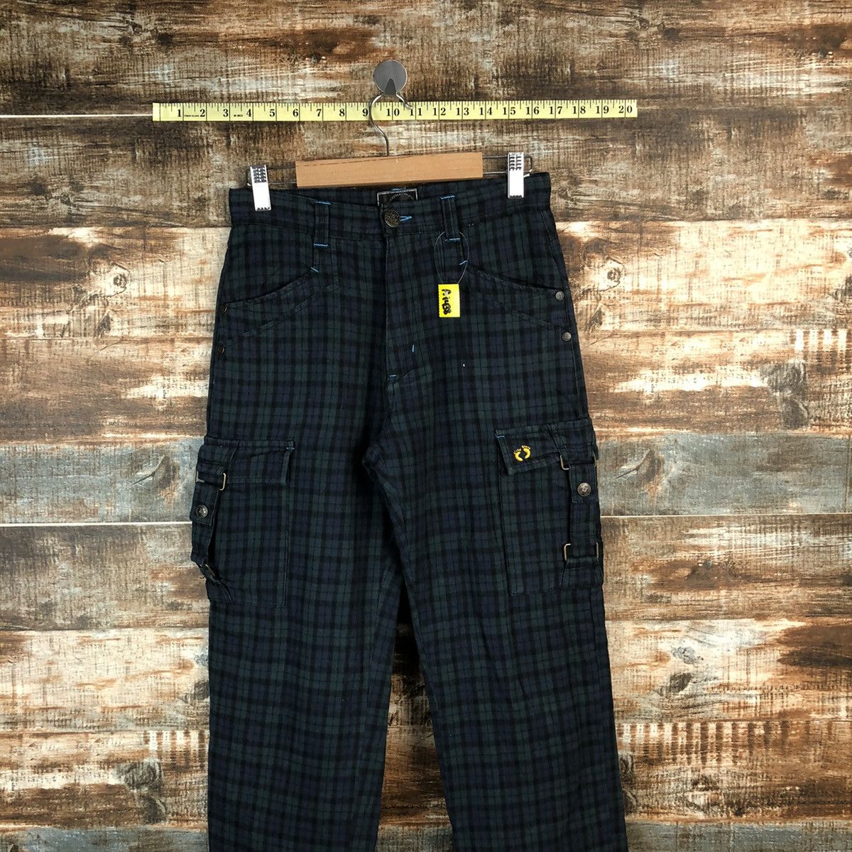 Hang Ten Hang Ten Green Checkred utility tactical Cargo Pants #A1438 Size US 26 / EU 42 - 2 Thumbnail