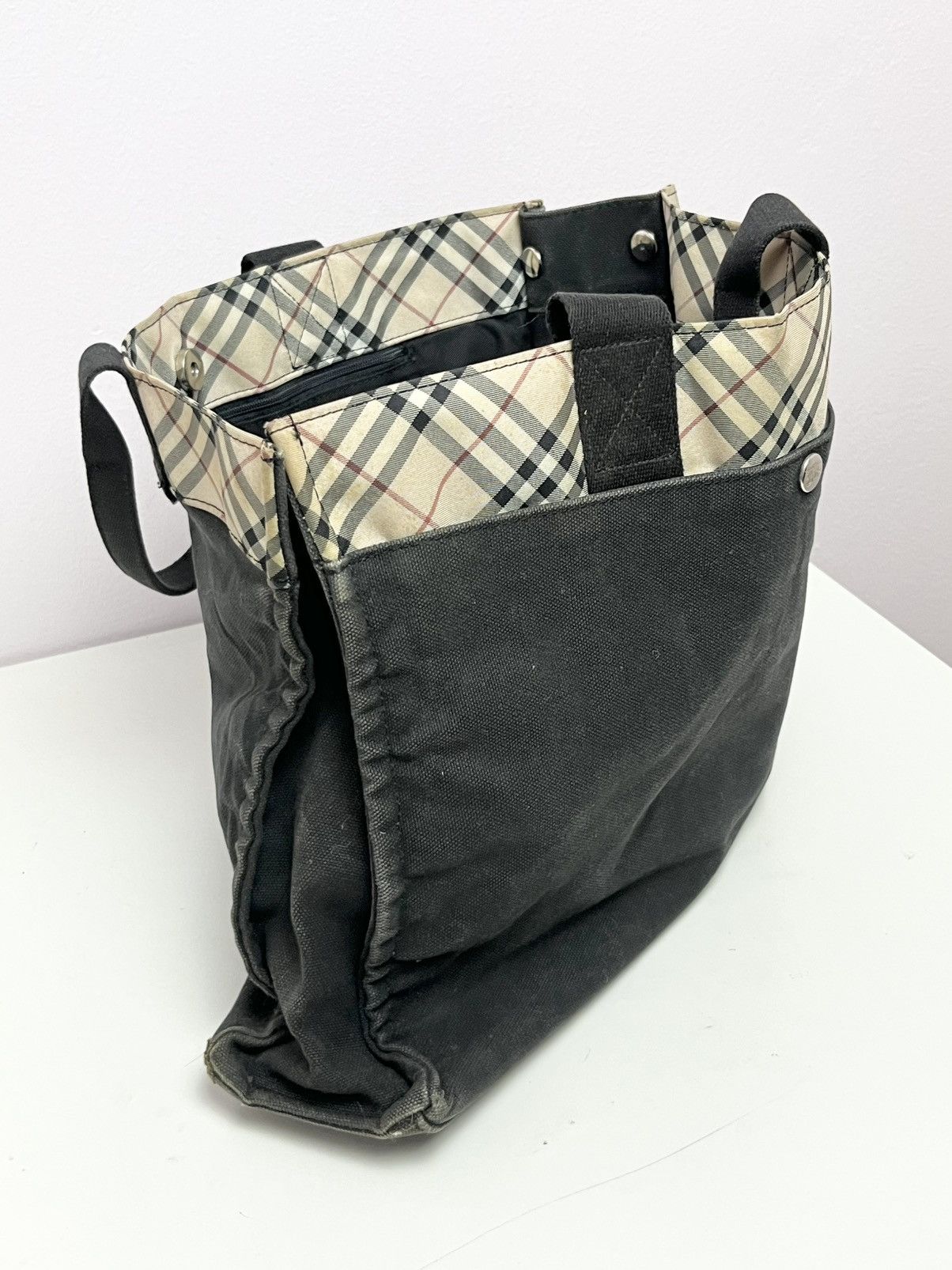 Burberry Burberry London Blue Label Nova Check Camvas Tote Bag Size ONE SIZE - 16 Thumbnail
