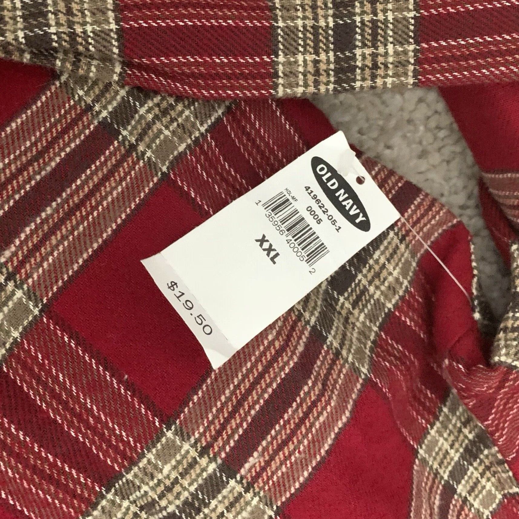 Old Navy Old Navy Shirt Mens XXL Button Down Red Plaid Flannel Brushed Heavier Weight NEW Size US XXL / EU 58 / 5 - 6 Thumbnail