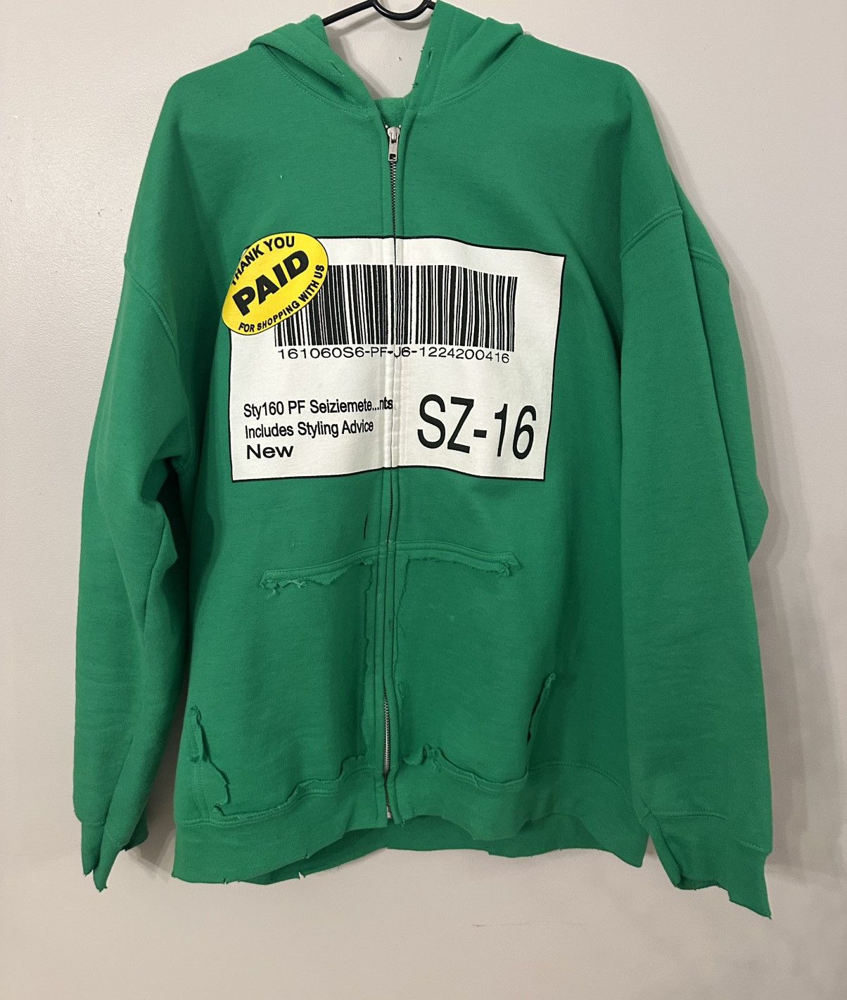 FPOG Greeny fuckthatnerdshop コラボzipパーカー FPOG