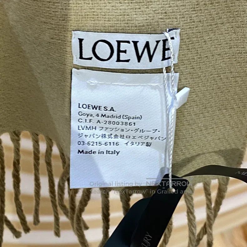 Loewe Loewe Khaki Graffiti Large Logo Printed Wool Scarf Size ONE SIZE - 3 Thumbnail