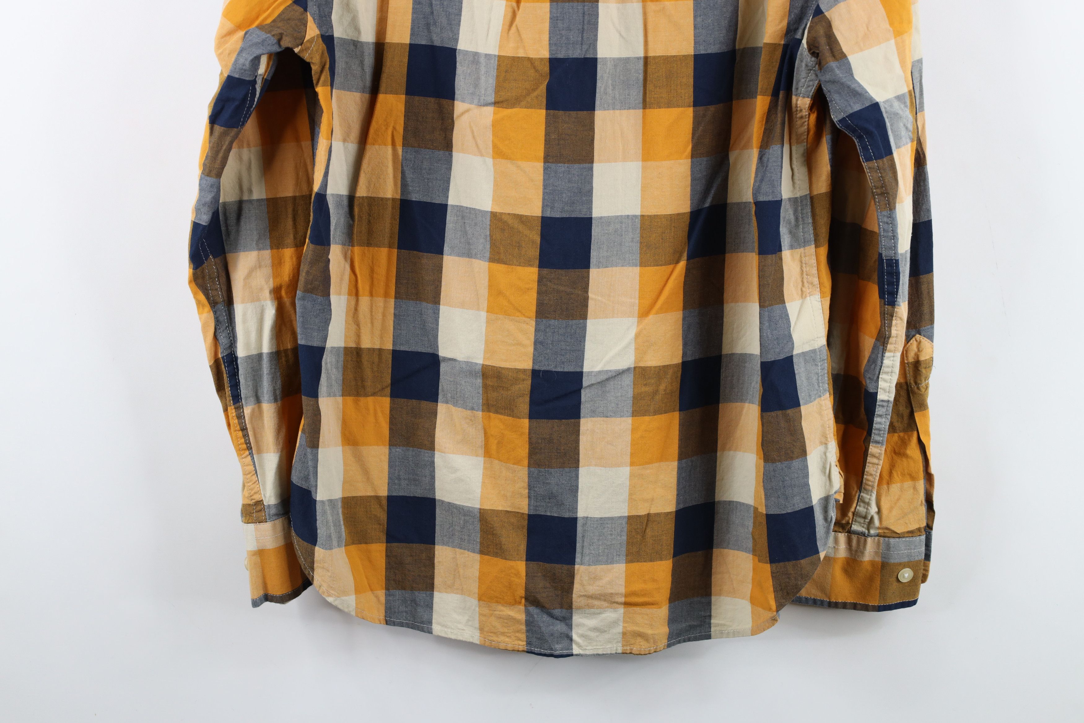 L.L. Bean LL Bean Checkered Collared Button Down Shirt Orange Cotton Size US S / EU 44-46 / 1 - 12 Thumbnail