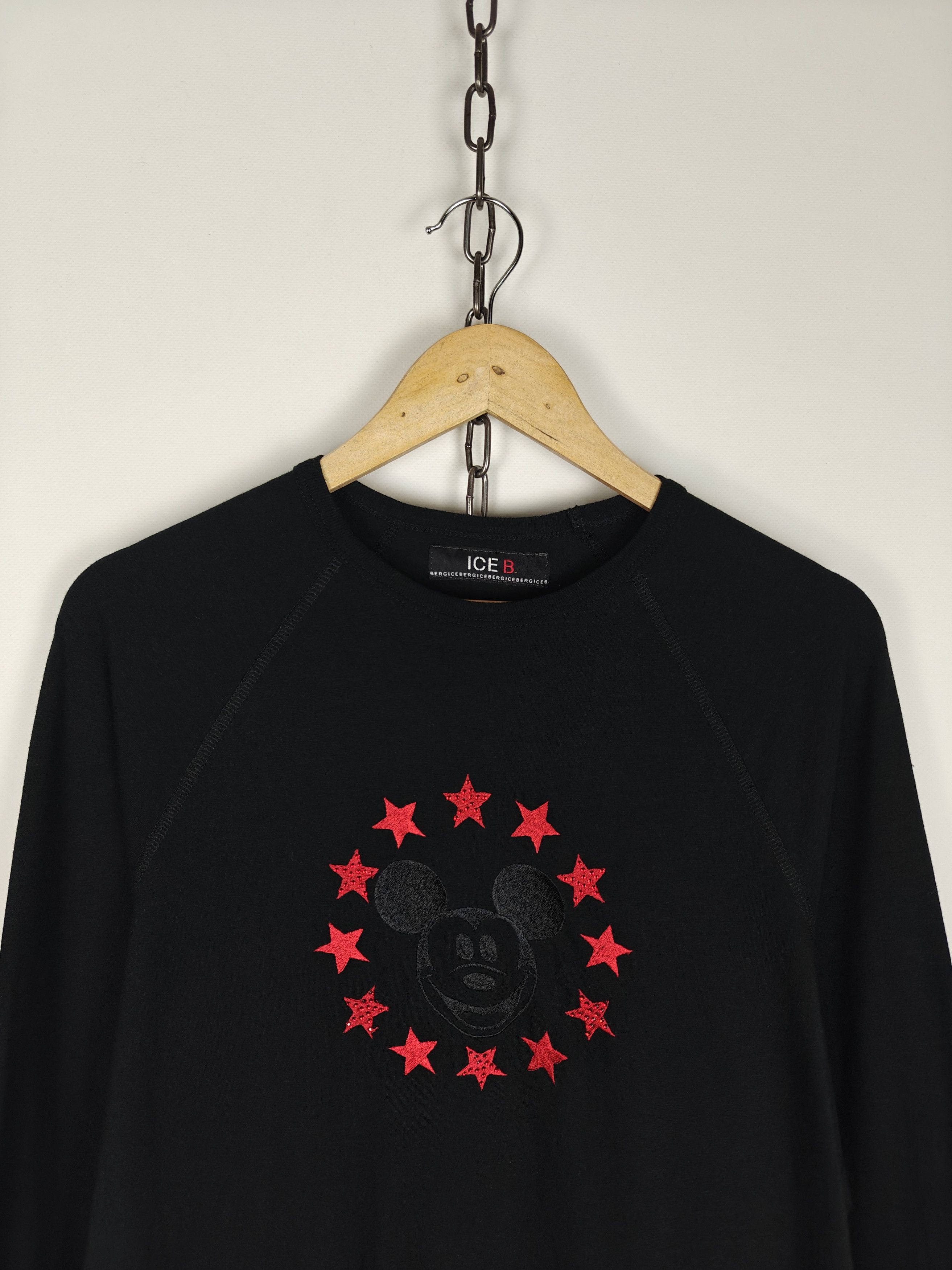 Iceberg Iceberg VTG Longsleeve Crewneck Pullover Mickey Mouse Black Size US L / EU 52-54 / 3 - 2 Thumbnail
