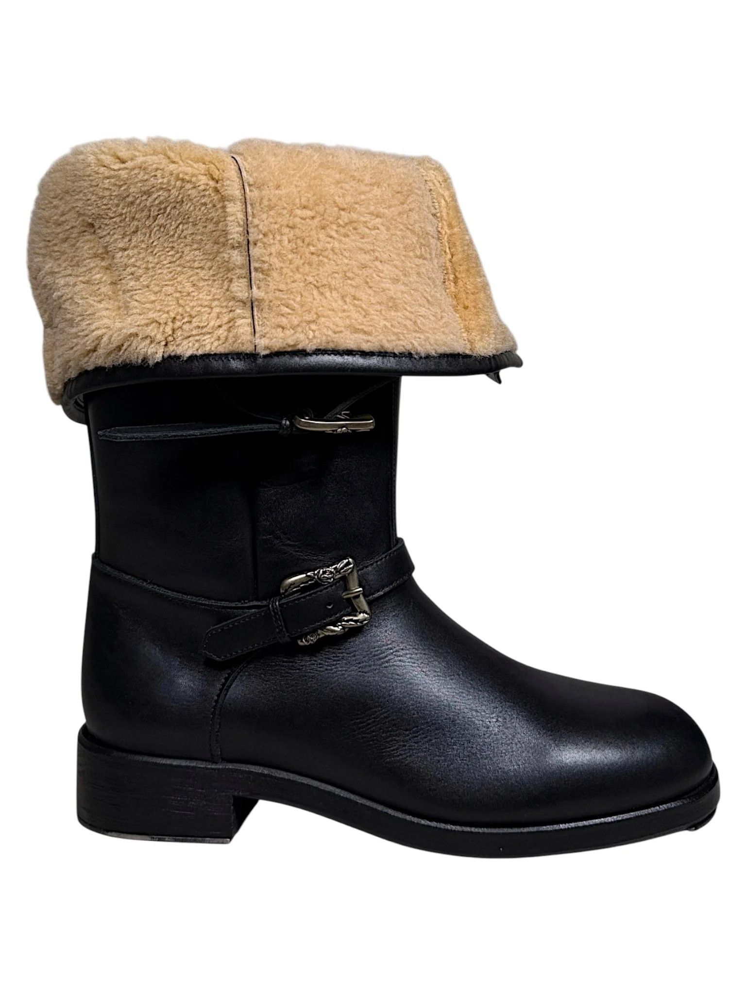 Enfants Riches Deprimes ERD Soviet Arctic Shearling Buckle Leather Boots Size US 10 / EU 43 - 5 Thumbnail