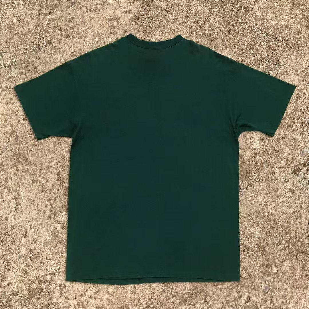Japanese Brand × Vintage Green casual retro star print cotton tee Size US L / EU 52-54 / 3 - 2 Thumbnail