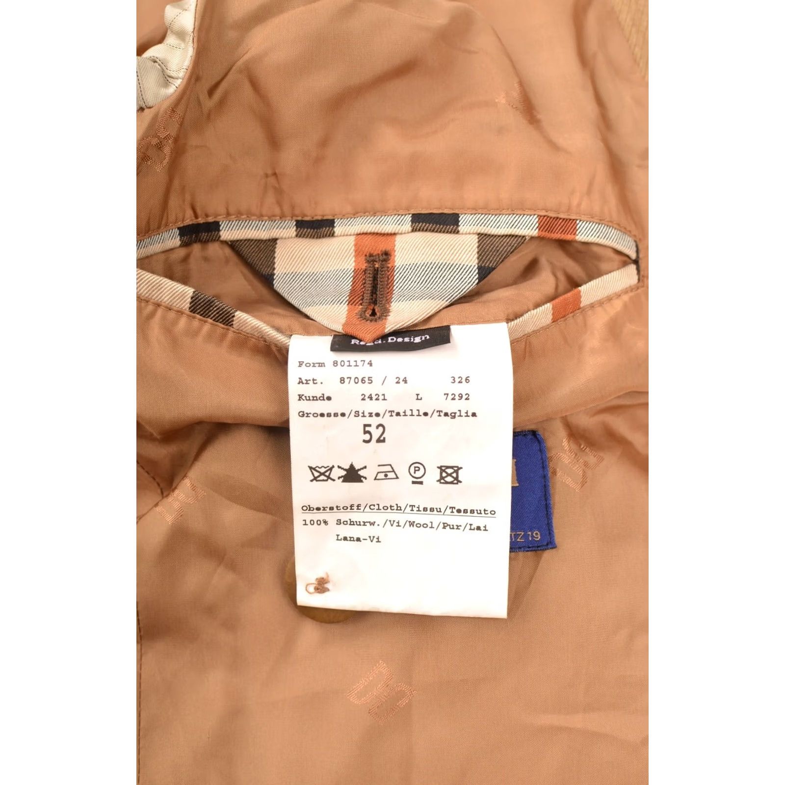 DAKS DAKS London Signature Beige Wool Coat Jacket 87065 Size 52 Men Overcoat Jacket Wool Beige 52 Mens Size US L / EU 52-54 / 3 - 5 Thumbnail