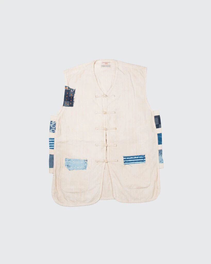 Dr. Collectors Dr.collectors Boro Hand Stitched Indigo & Tea Dyed Vest Size US S / EU 44-46 / 1 - 6 Thumbnail