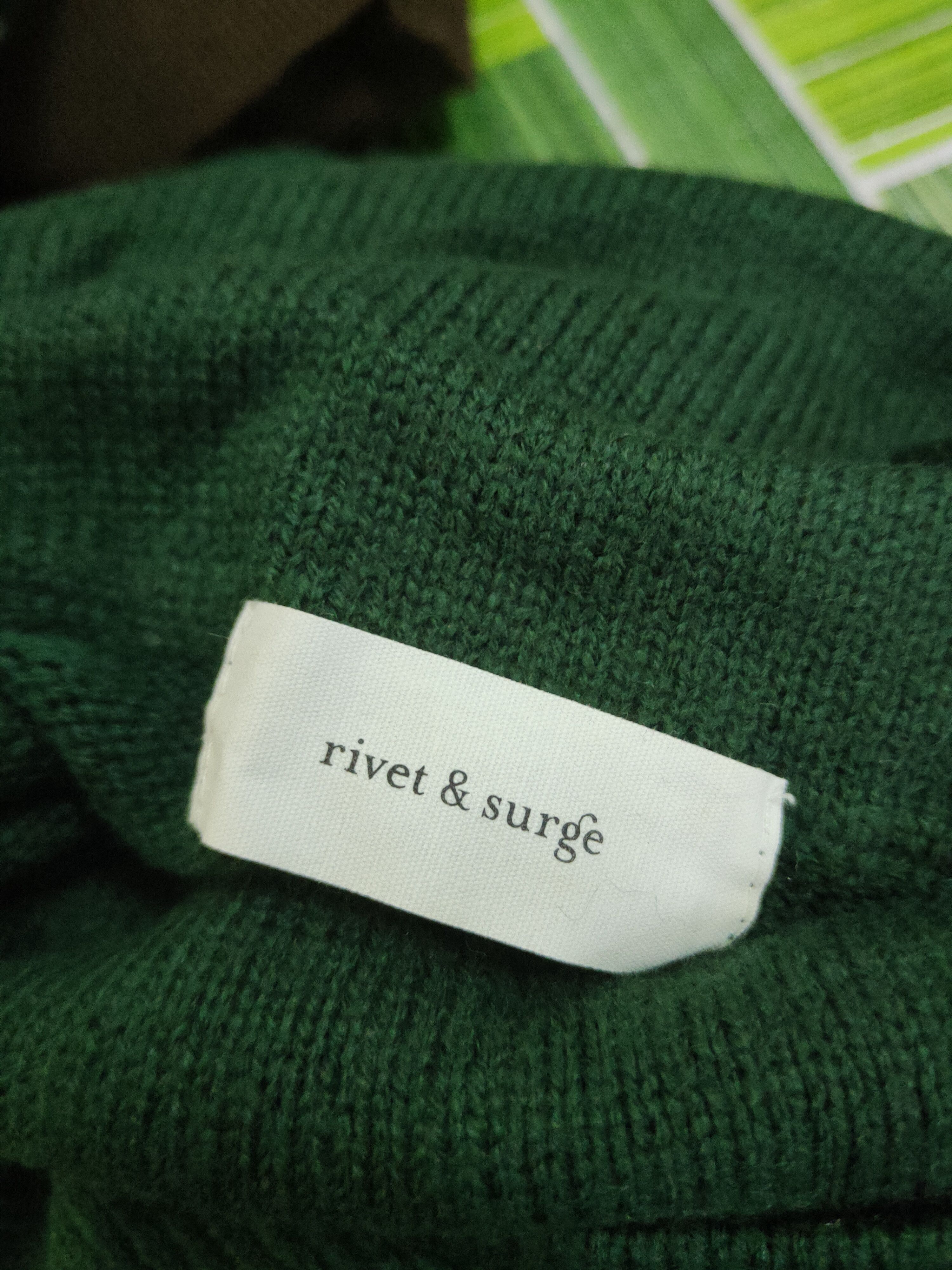 Vintage Rivet & Surge Green Knitwear Sweatshirts #W1233 Size US XL / EU 56 / 4 - 13 Thumbnail