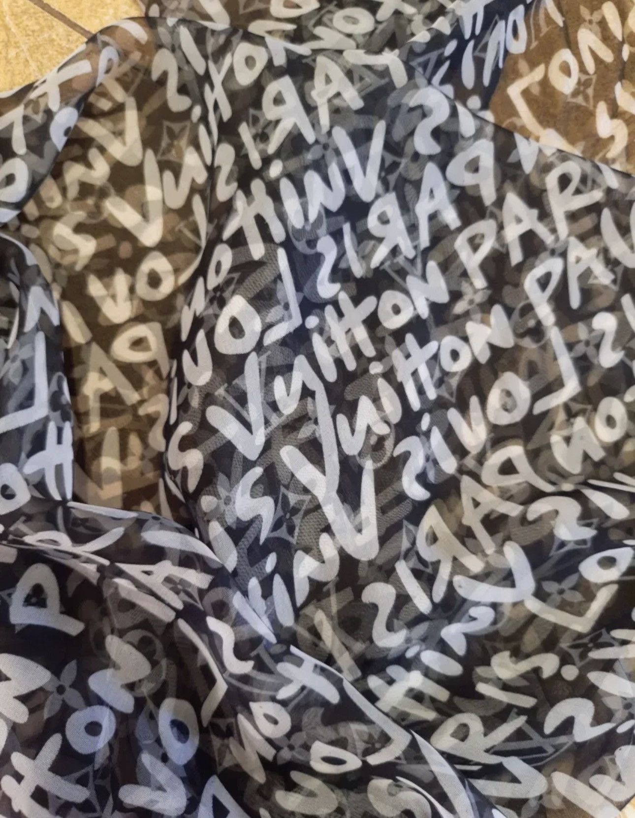 Louis Vuitton × Stephen Sprouse Louis Vuitton x Stephen Sprouse "Graffiti" Scarf Size ONE SIZE - 2 Thumbnail