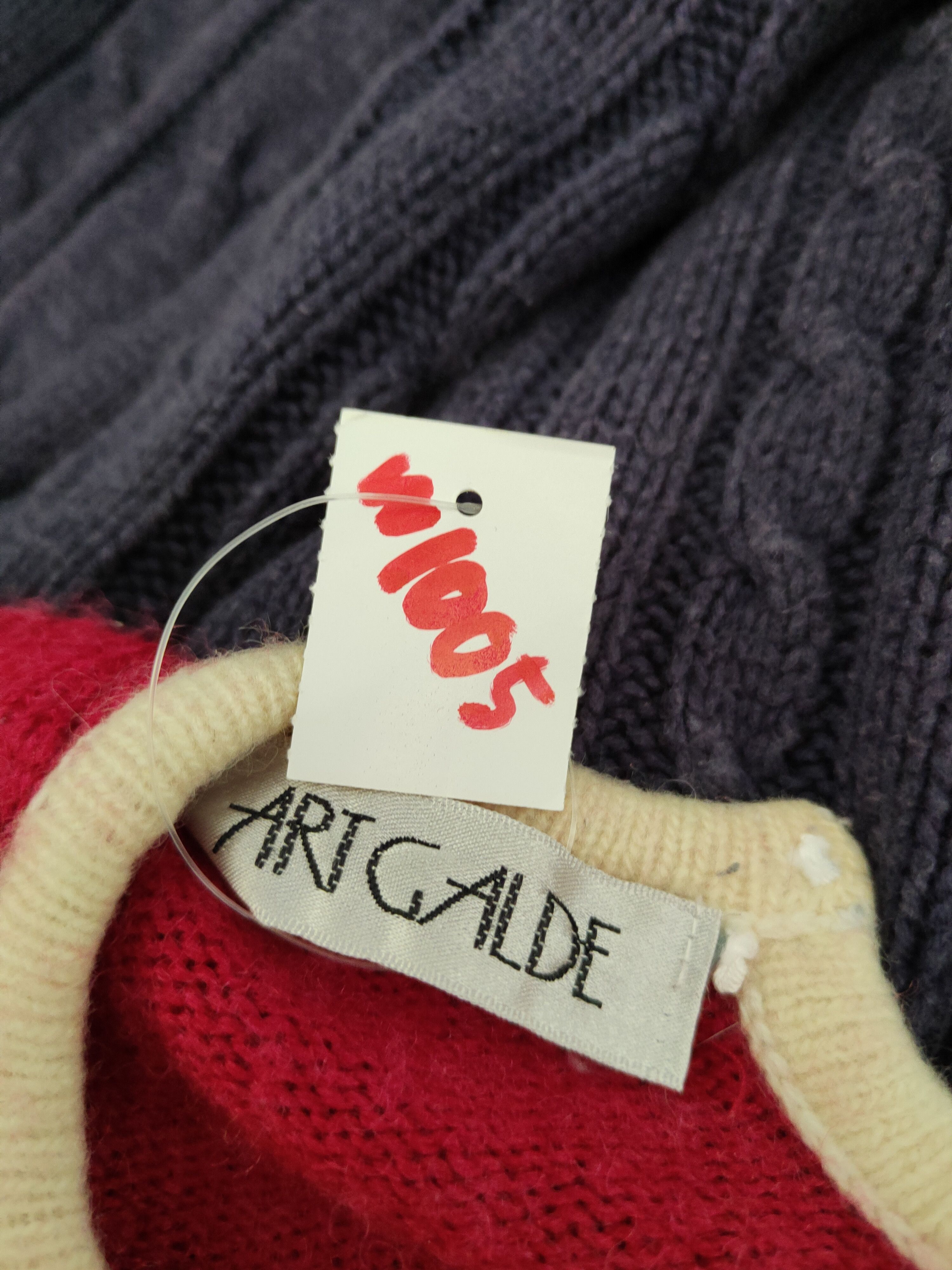 Homespun Knitwear × Japanese Brand × Vintage Art Galde Red Knitwear Sweatshirts #W1005 Size S / US 4 / IT 40 - 12 Thumbnail
