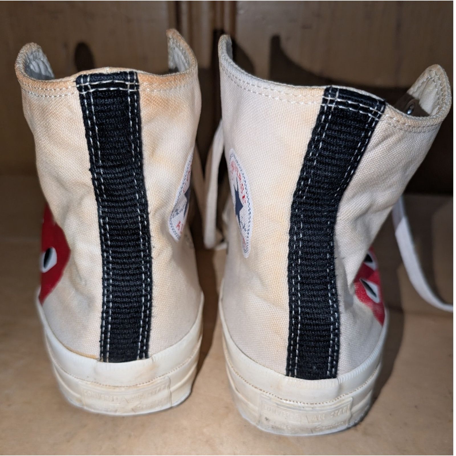 Comme des Garcons PLAY Men’s Converse Comme Des Garcons Play High Top White Size 8 Size US 8 / EU 41 - 4 Thumbnail